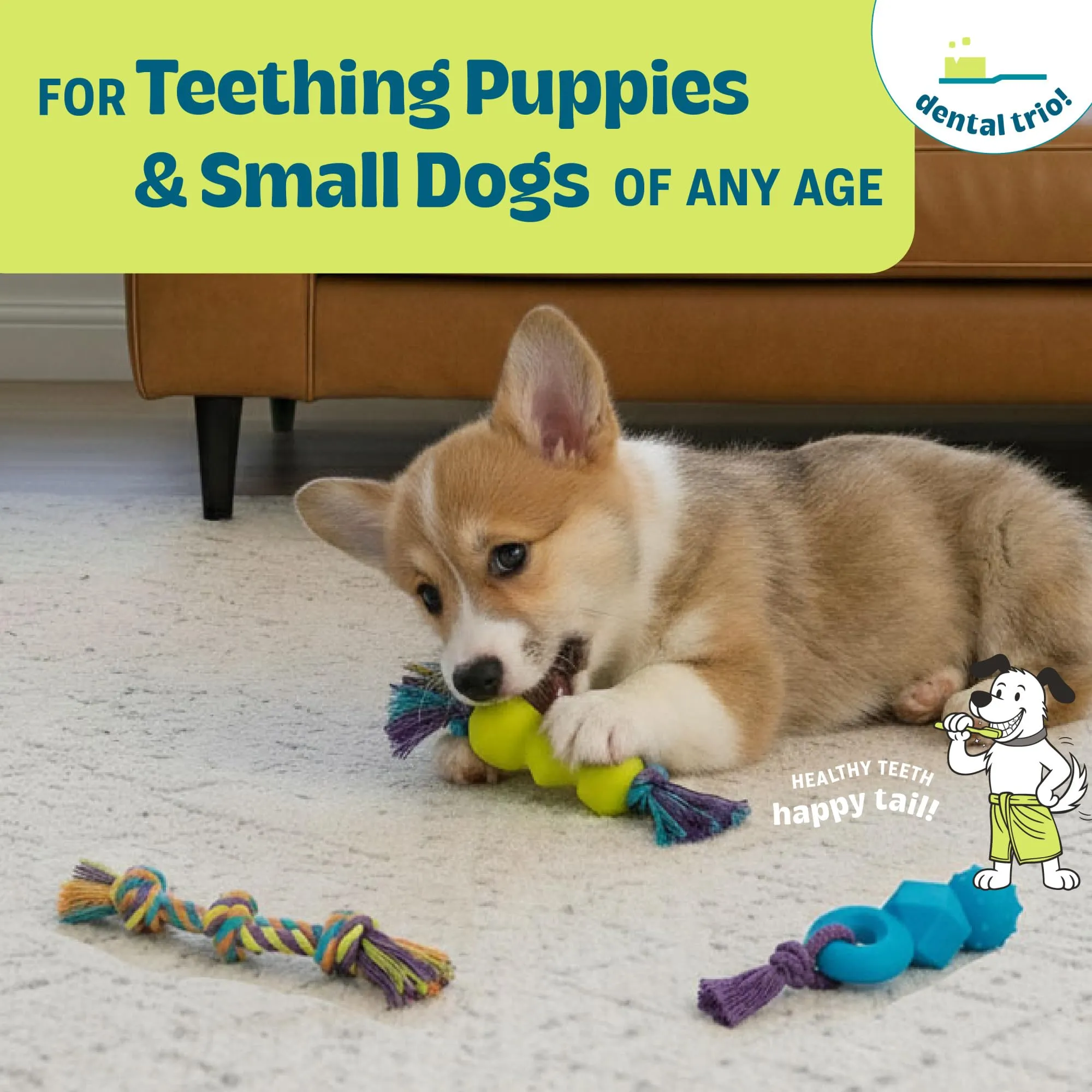 Petstages Orka Mini Dentachew Dog Chew Toys, 3 Pieces - immagine 4