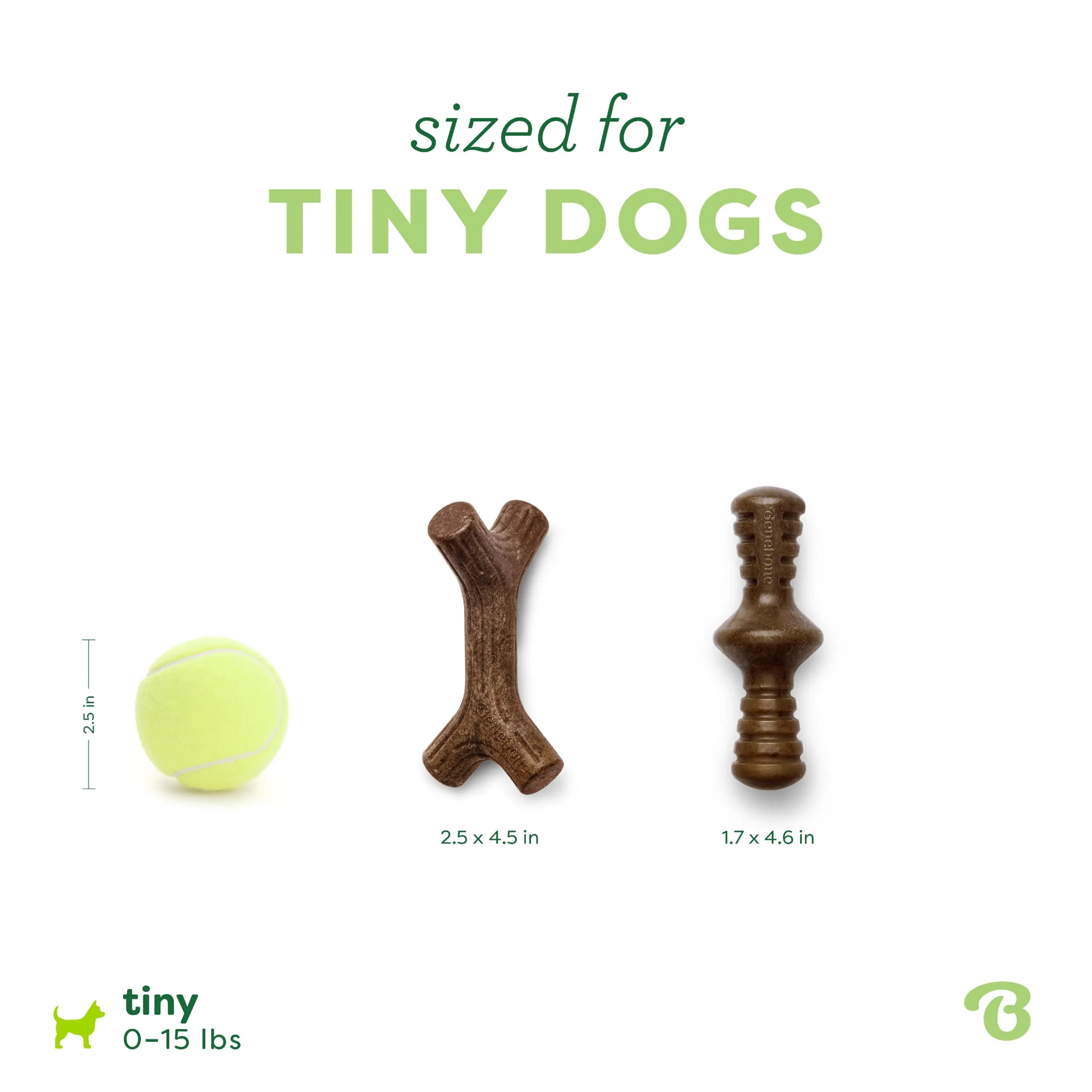 Benebone Maplestick and Zaggler Dog Chew Toys, Tiny - immagine 4