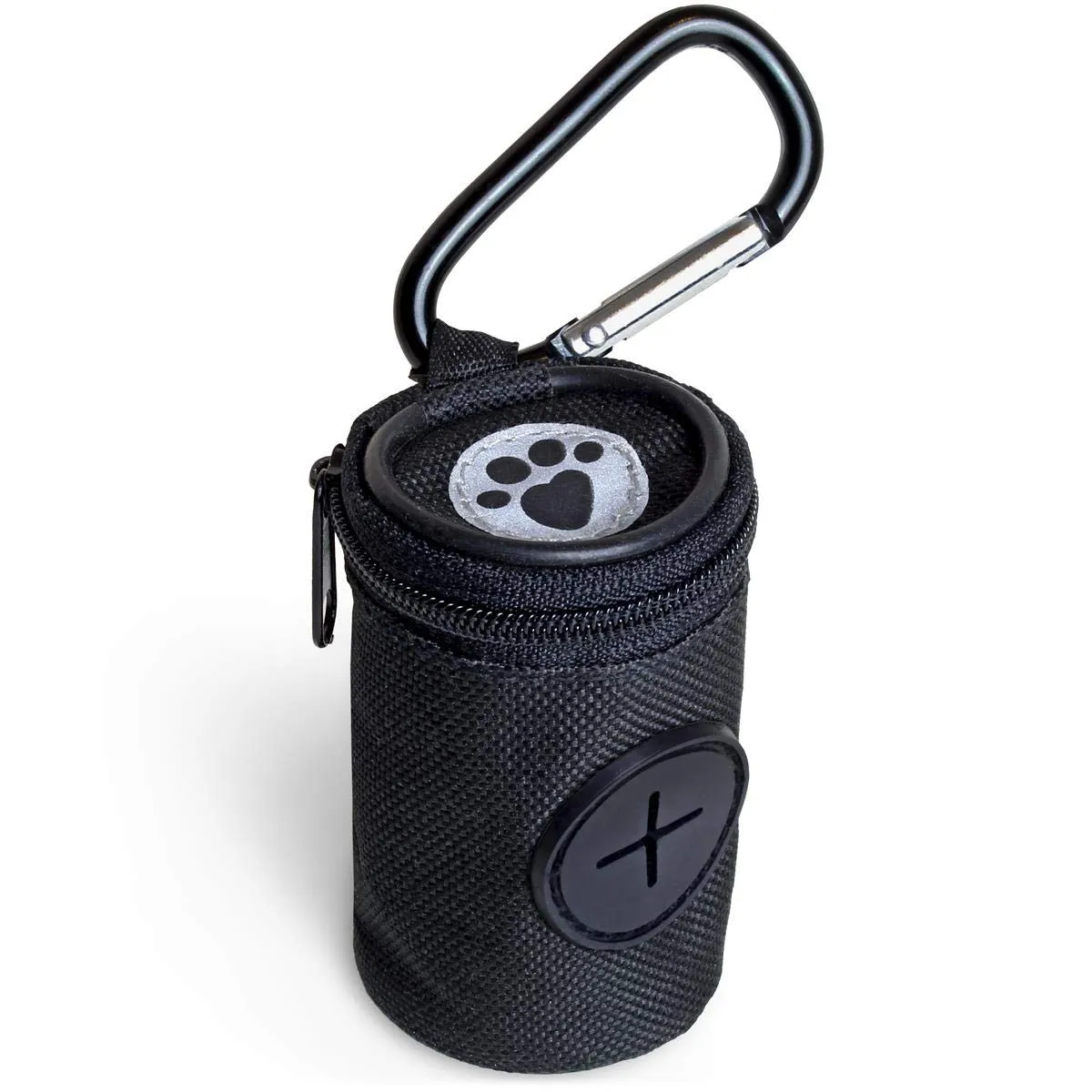 igadgitz Home U7168 Porta Sacchetti Cane in Tela con Moschettone - Nero - immagine 1