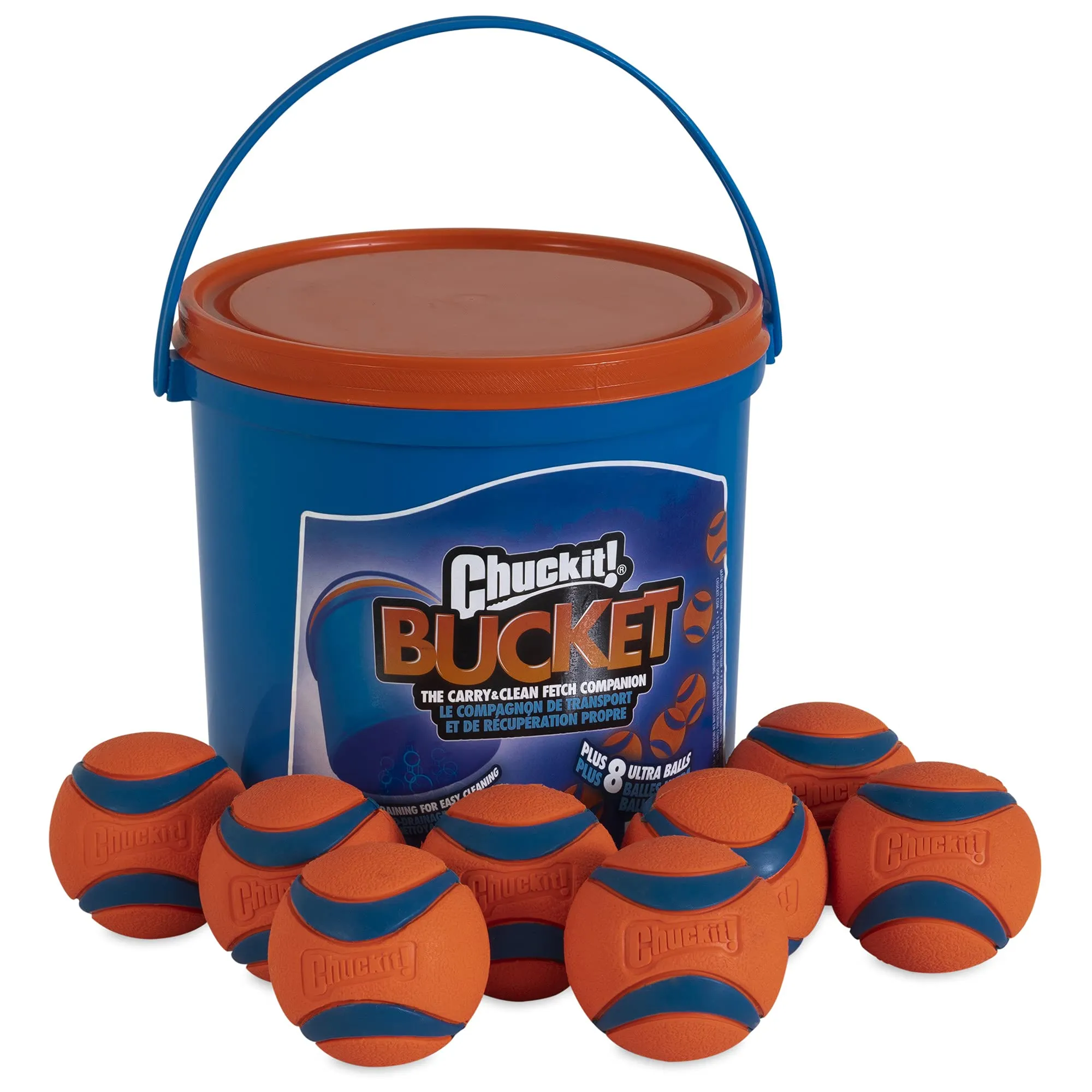 ChuckIt! Ultra Ball, Gomma Resistente, con Secchio, Media - immagine 1