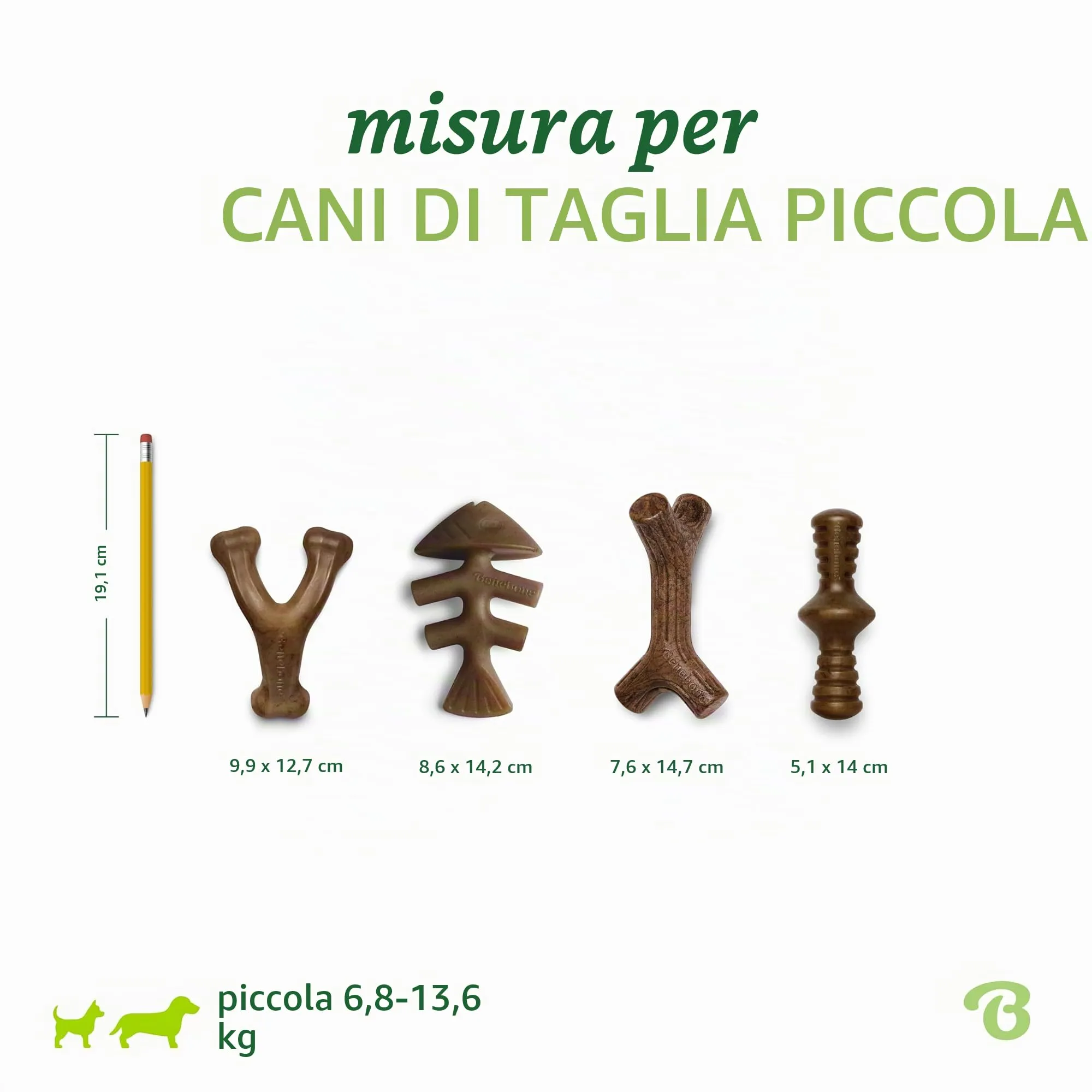Benebone Giochi per Cani, Confezione da 4, Small, per Masticatori Forti <30 lb - immagine 4