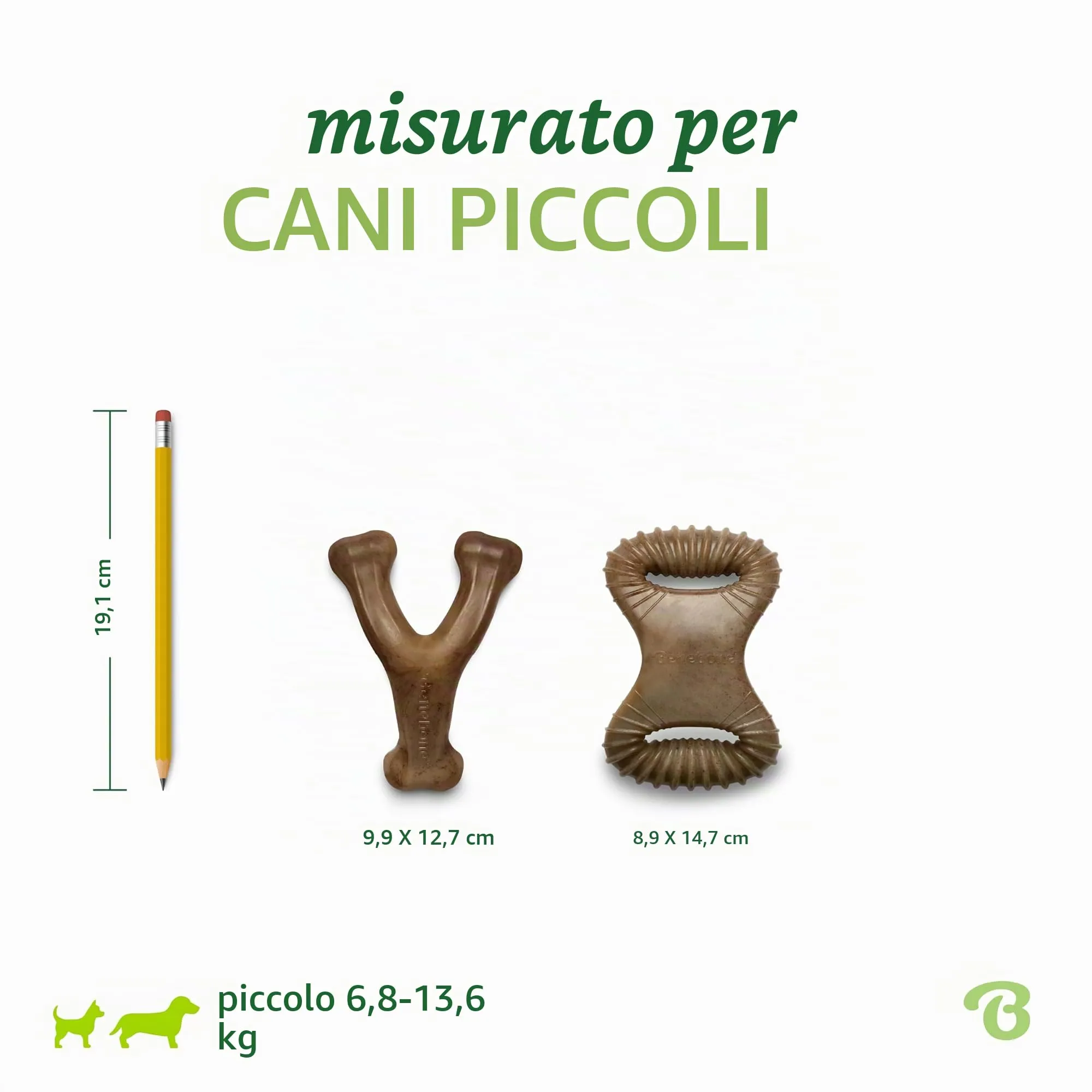 Benebone Wishbone e Dental Giochi Resistenti al Bacon Reale, Piccolo, Confezione da 2 - immagine 4