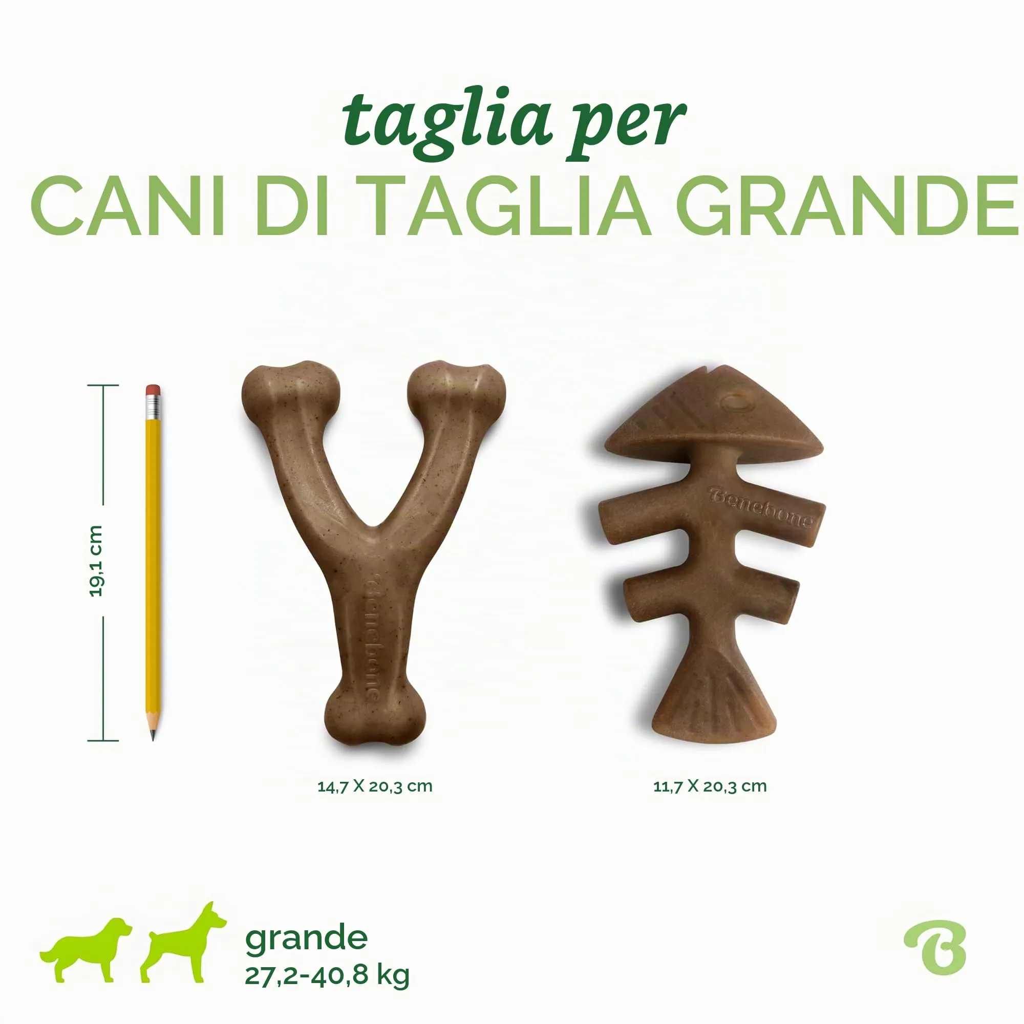 Benebone Fishbone e Wishbone Giochi Resistenti, Grande - immagine 4