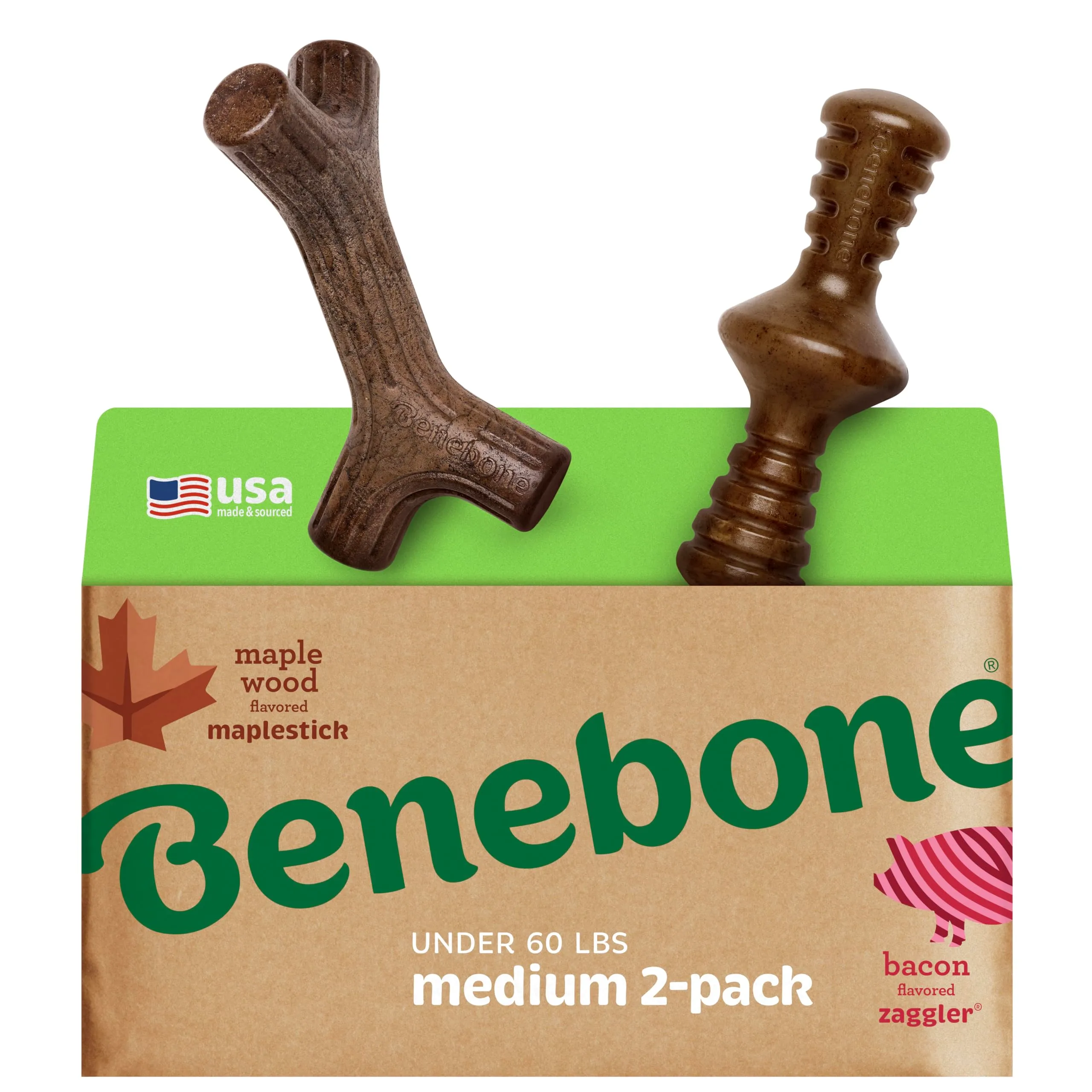 Benebone Maplestick e Zaggler Set da 2 Giochi Resistenti, Medio - immagine 1