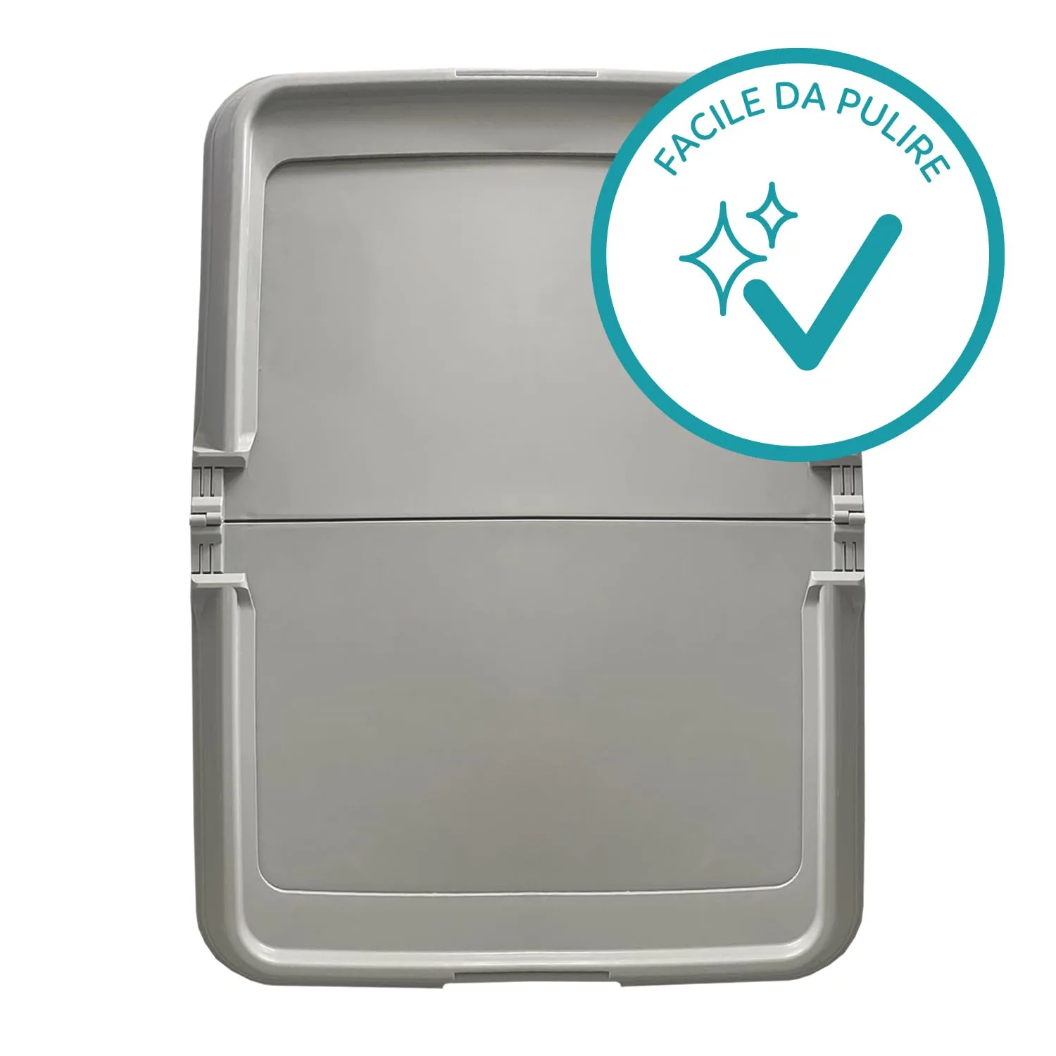 Aqpet BauBox Lettiera per Cani, Toilette Pieghevole 86x62 cm con Vassoio Porta Tappetini Assorbenti - immagine 2