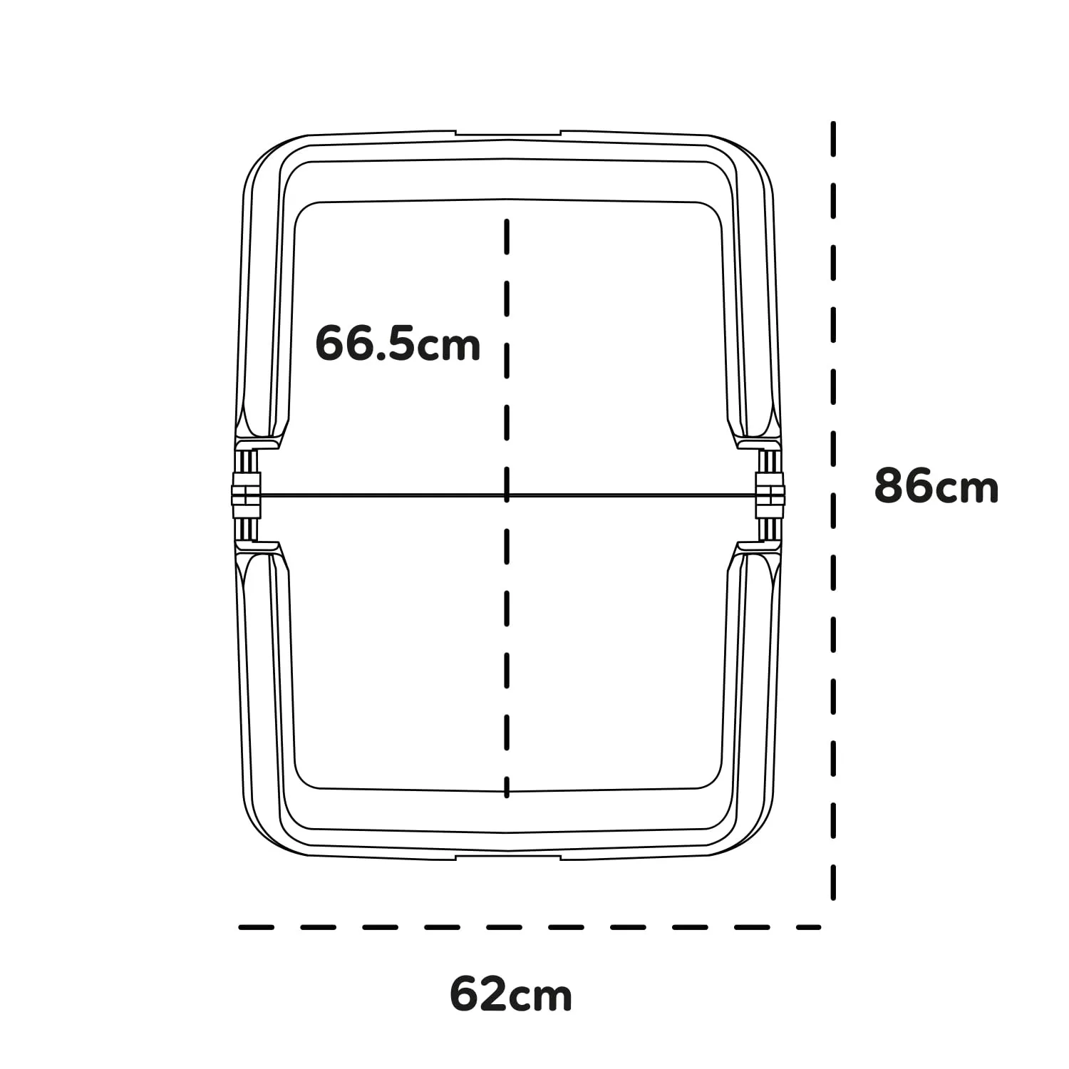 Aqpet BauBox Lettiera per Cani, Toilette Pieghevole 86x62 cm con Vassoio Porta Tappetini Assorbenti - immagine 10