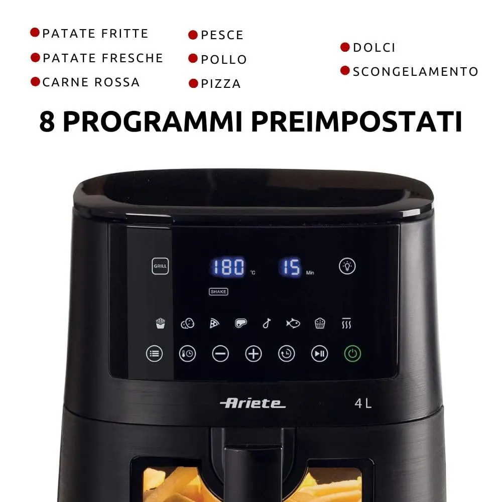 Ariete 4633 Friggitrice ad Aria 4L, 1400W, Nero - immagine 4