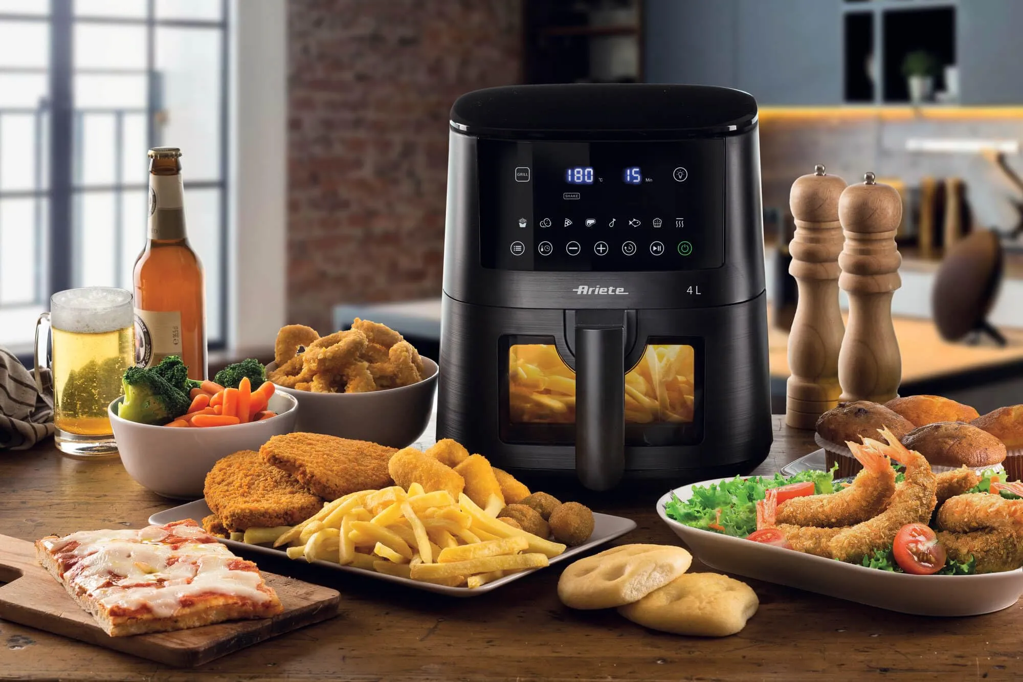 Ariete 4633 Friggitrice ad Aria 4L, 1400W, Nero - immagine 8