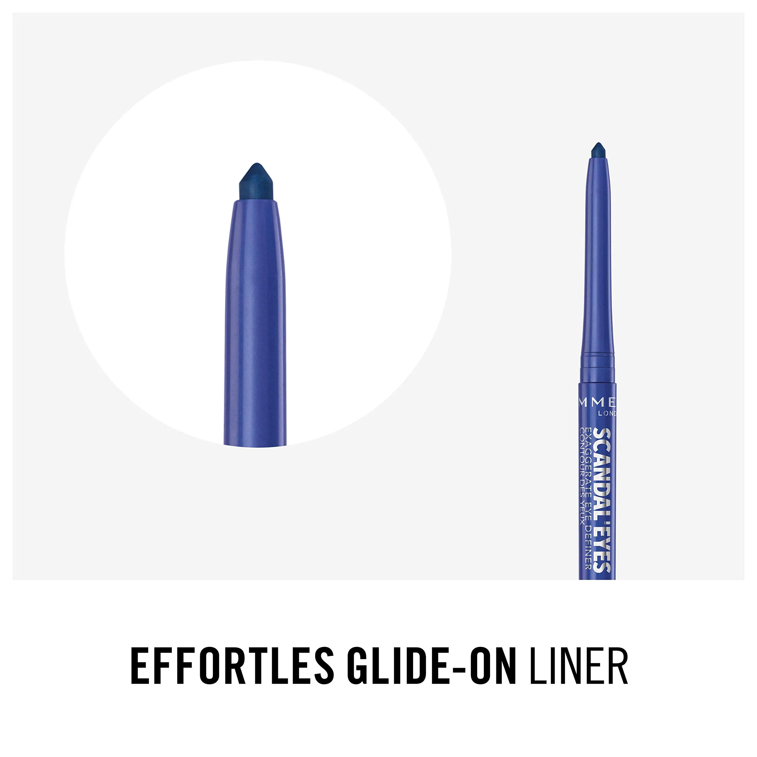 Rimmel London ScandalEyes Exaggerate Eye Definer Waterproof Automatic Eyeliner, 004 Cobalt Blue, 3.5 g - immagine 7