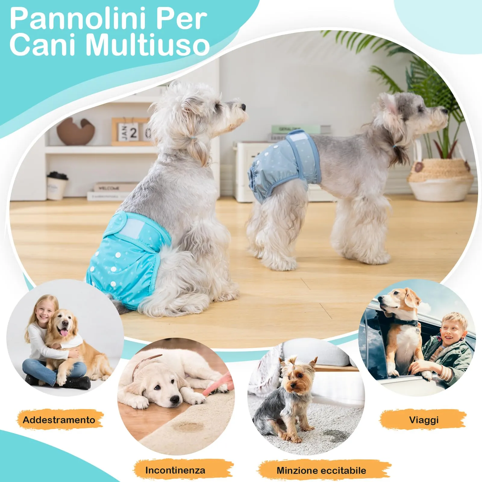 UFO PET Mutandine Lavabili per Cane Femmina, Taglia S (3 Pezzi) - immagine 7