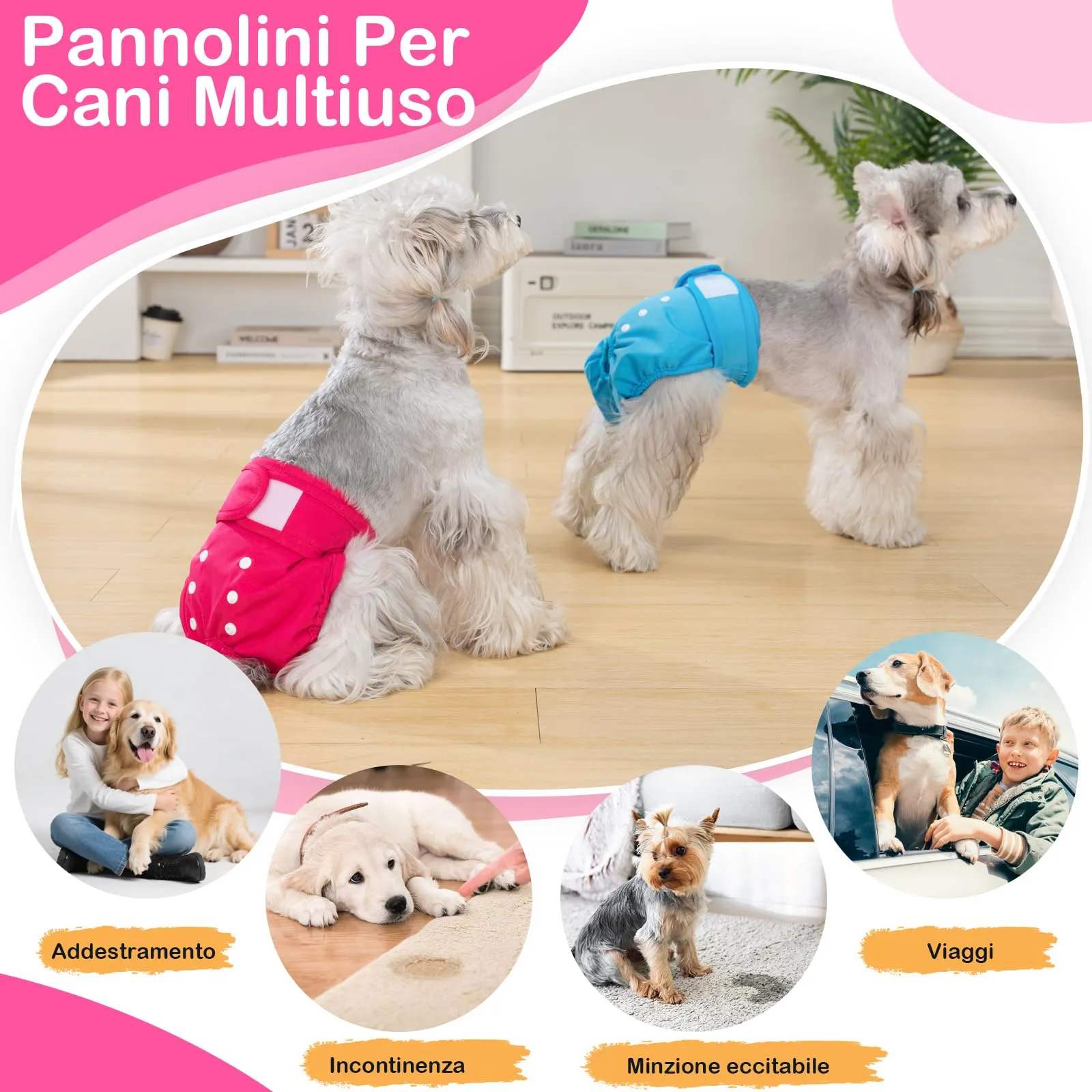 UFO PET Mutandine Lavabili per Cane Femmina, Taglia S, 3 Pezzi - immagine 7
