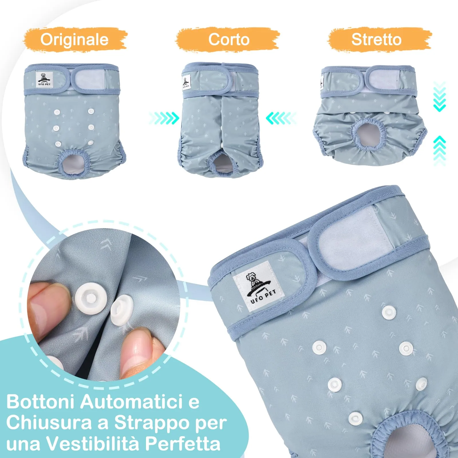 UFO PET Mutandine Lavabili per Cane Femmina, XL, 3 Pezzi - immagine 6