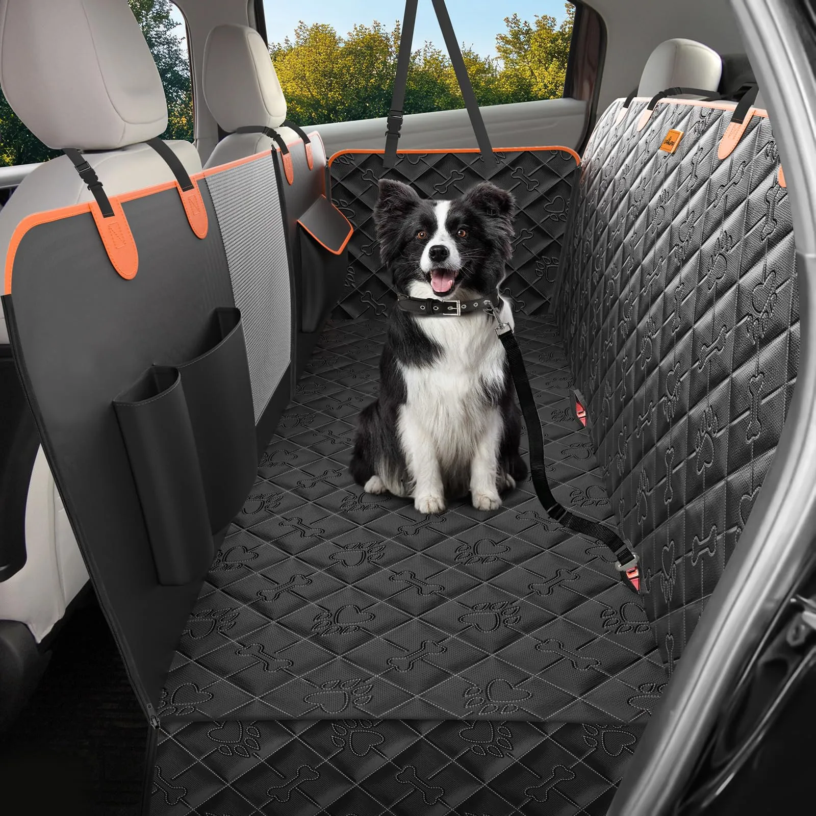 UPAWPIA Coprisedile Auto per Cani 600D Impermeabile con Protezione Laterale Antigraffiato e Antiscivolo per Auto e SUV - immagine 1