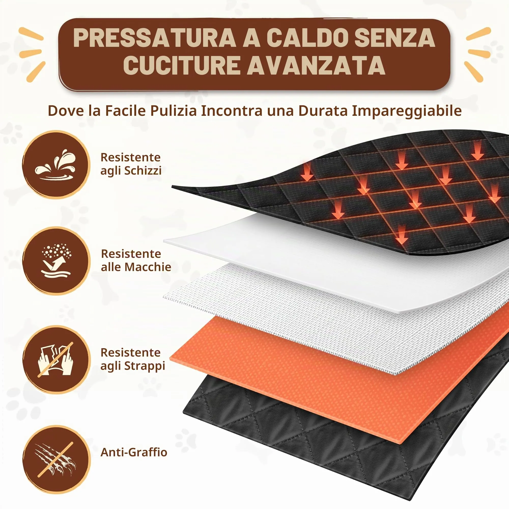 Looxmeer Trasportino per Cani Auto Sedile Posteriore, fino a 26 kg, Nero - immagine 4