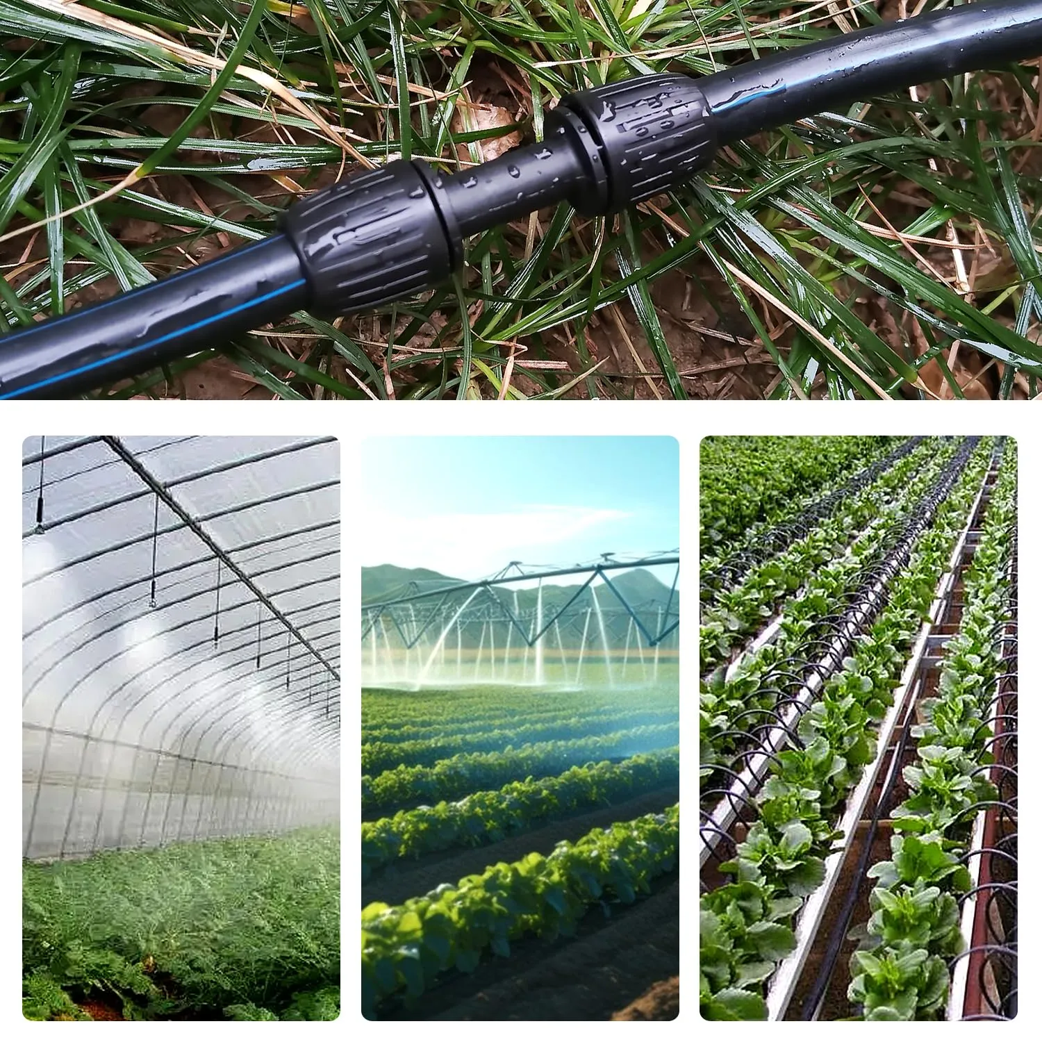VooGenzek Raccordi per Irrigazione a Goccia 16mm, Adattatore Dritto, 10 Pezzi, Nero - immagine 6