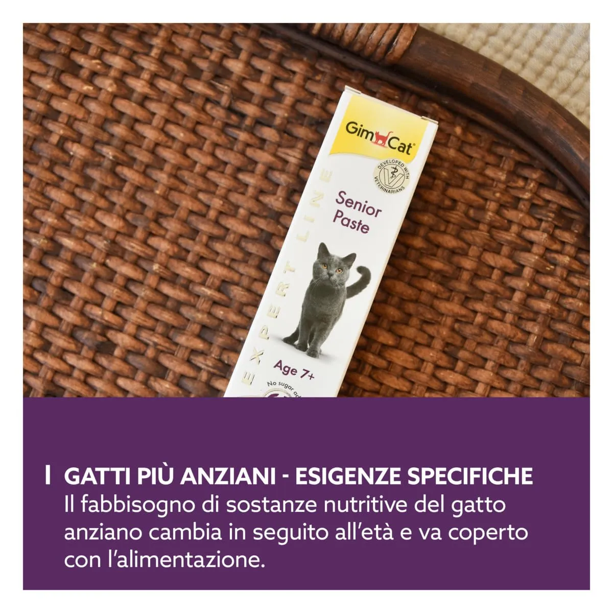 GimCat Expert Line Senior Paste for Cats 7+ Years, 50 g - immagine 3
