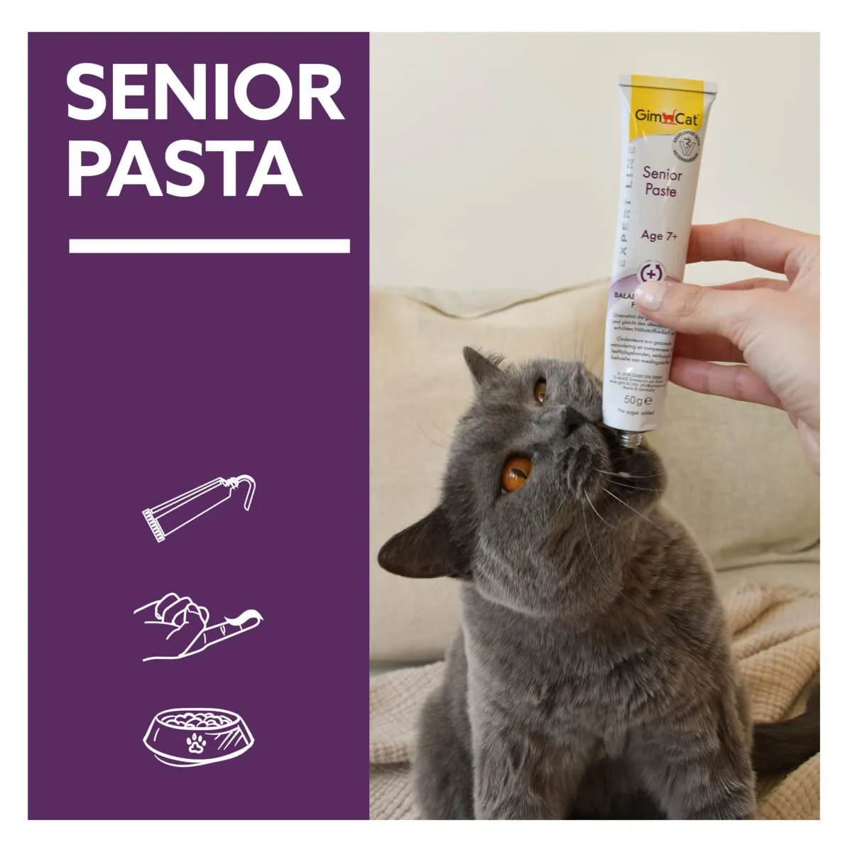 GimCat Expert Line Senior Paste for Cats 7+ Years, 50 g - immagine 7