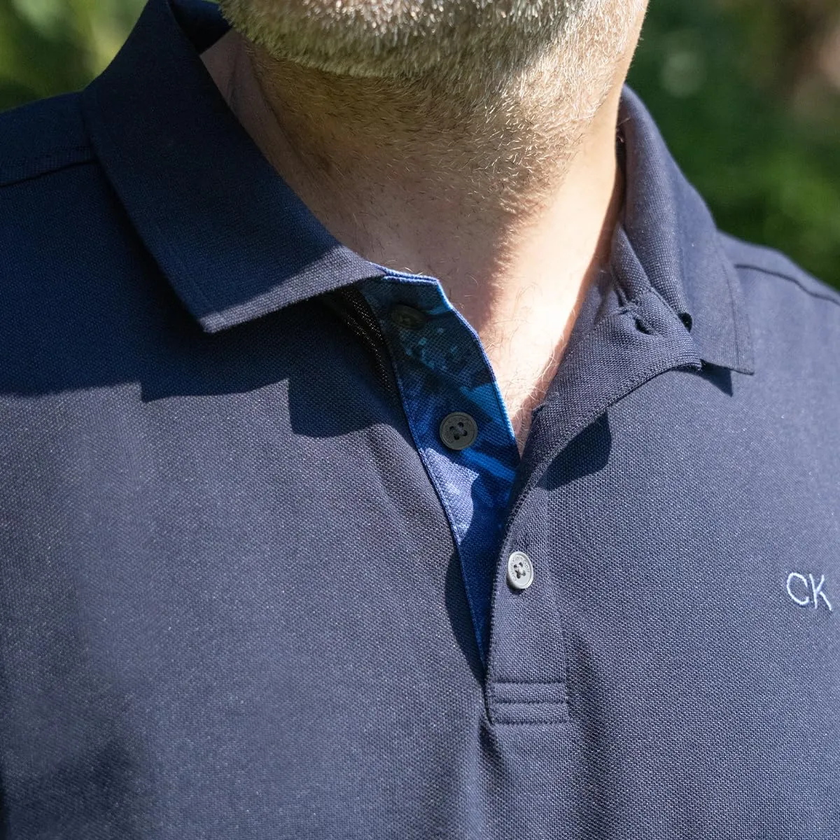 Calvin Klein Uomo Polo Golf Campus - Blu Navy Mimetico - XXL - immagine 7