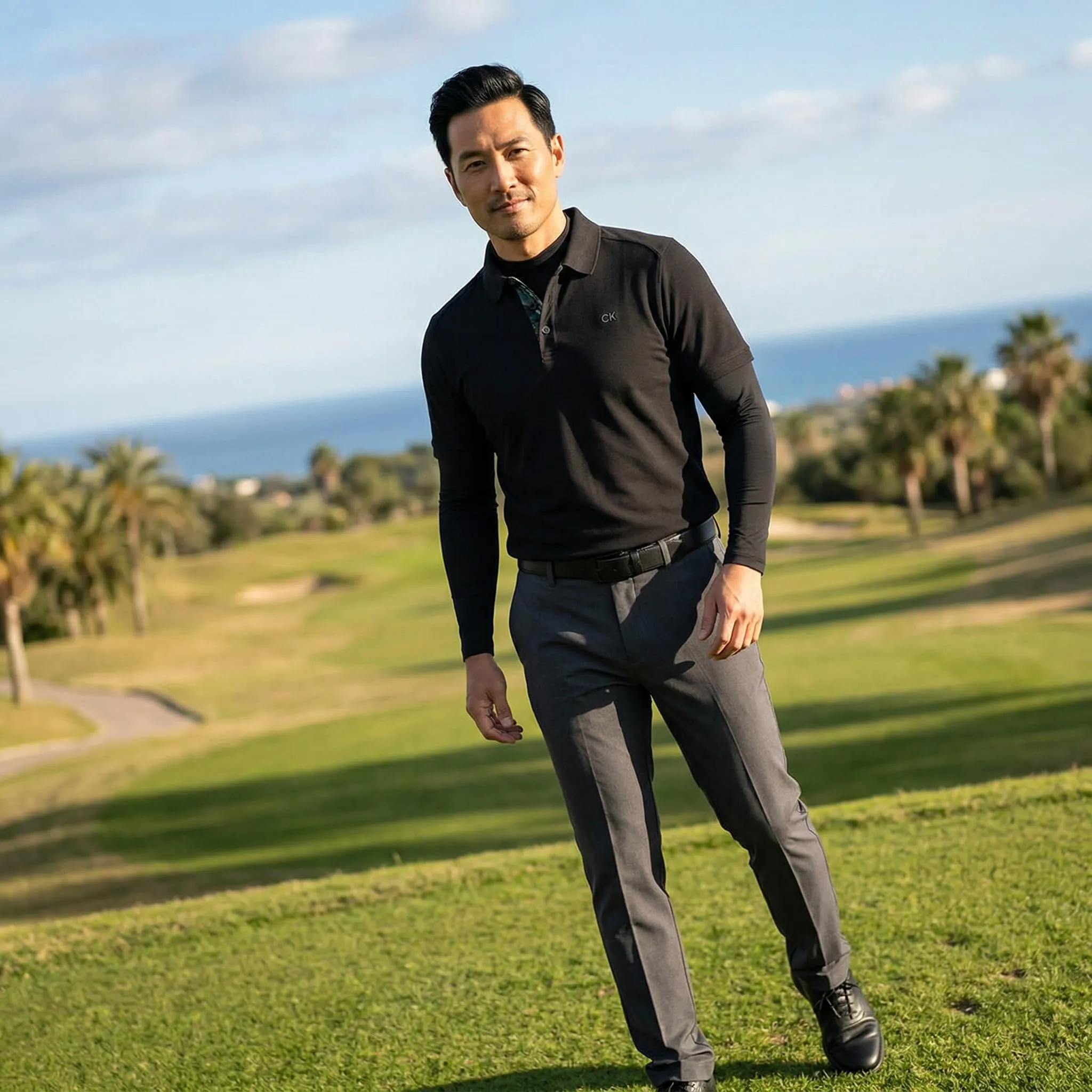 Calvin Klein Polo Golf Campus - Nero Mimetico - 3XL - immagine 3