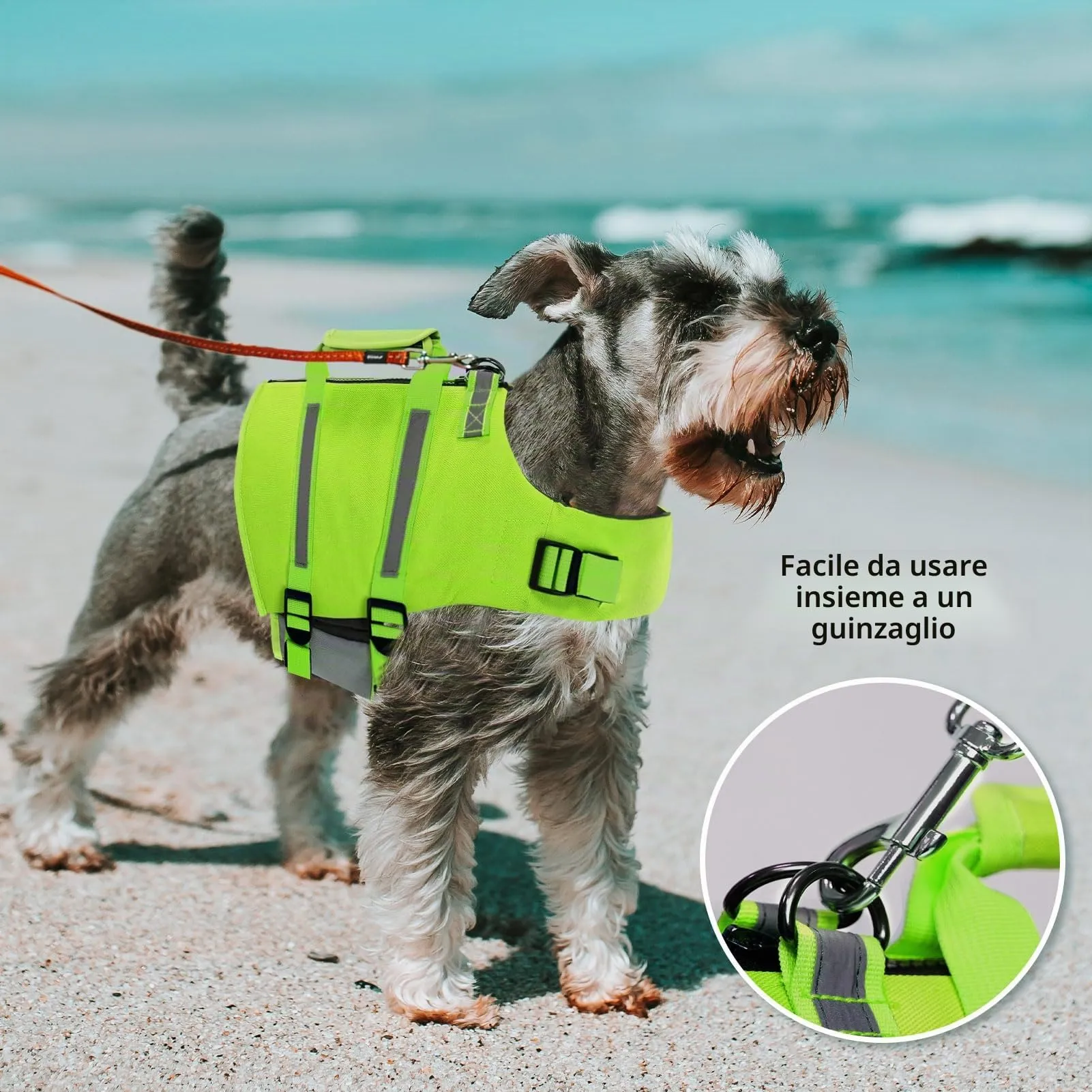 PUZAUKAL Giubbotto Salvagente per Cane in Ripstop con Cerniera sul Dorso - immagine 6