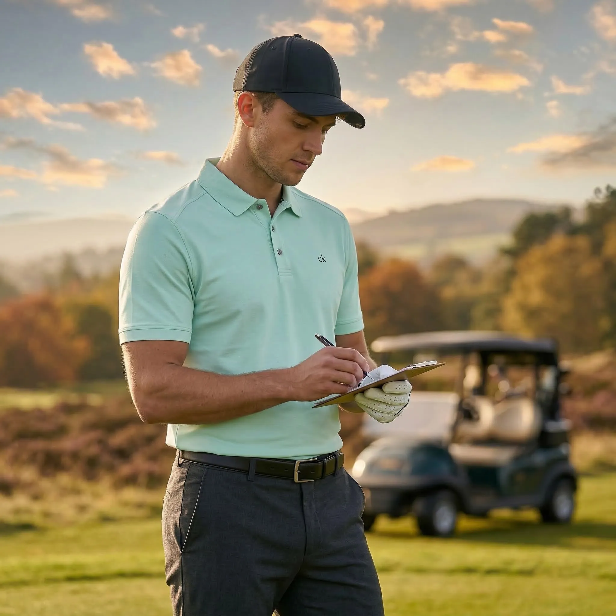 Calvin Klein Campus Golf Polo Shirt - Aqua - XL - immagine 3