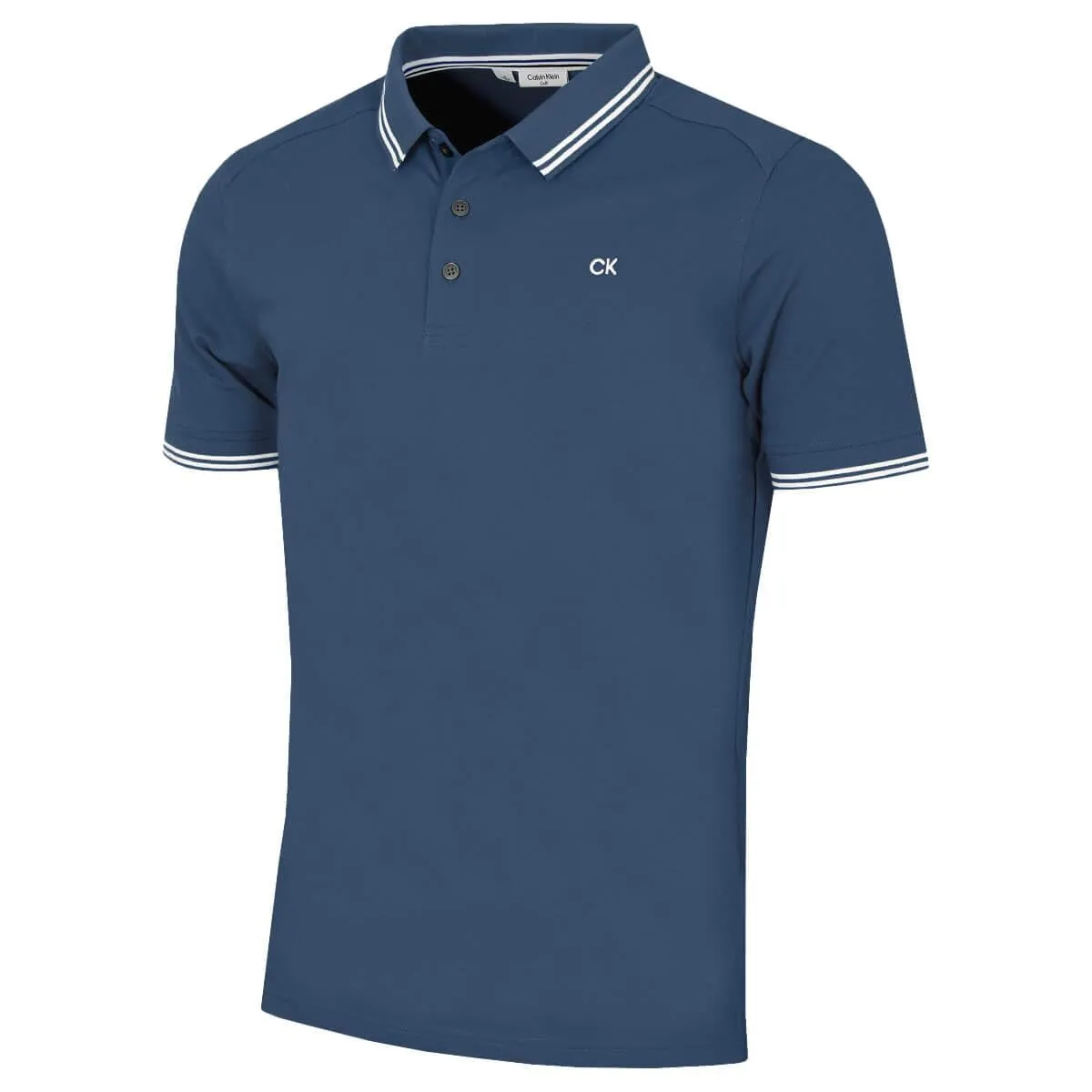 Calvin Klein Polo Golf Leggera Punta Campus Uomo - Denim Punta Blu - L - immagine 1
