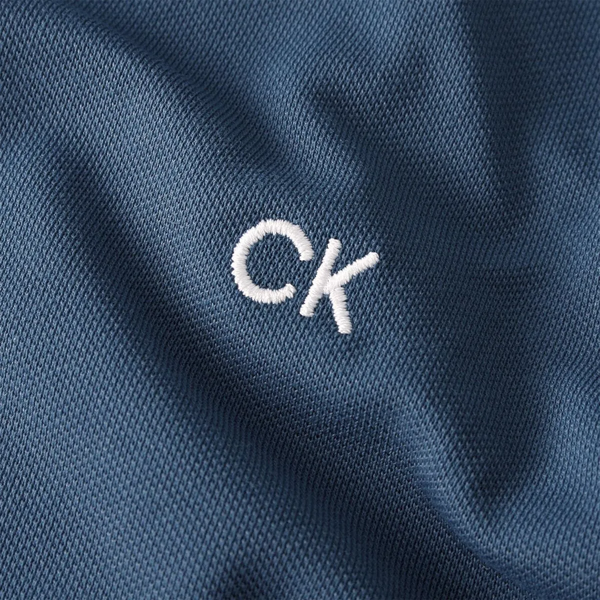 Calvin Klein Polo Golf Leggera Punta Campus Uomo - Denim Punta Blu - L - immagine 5