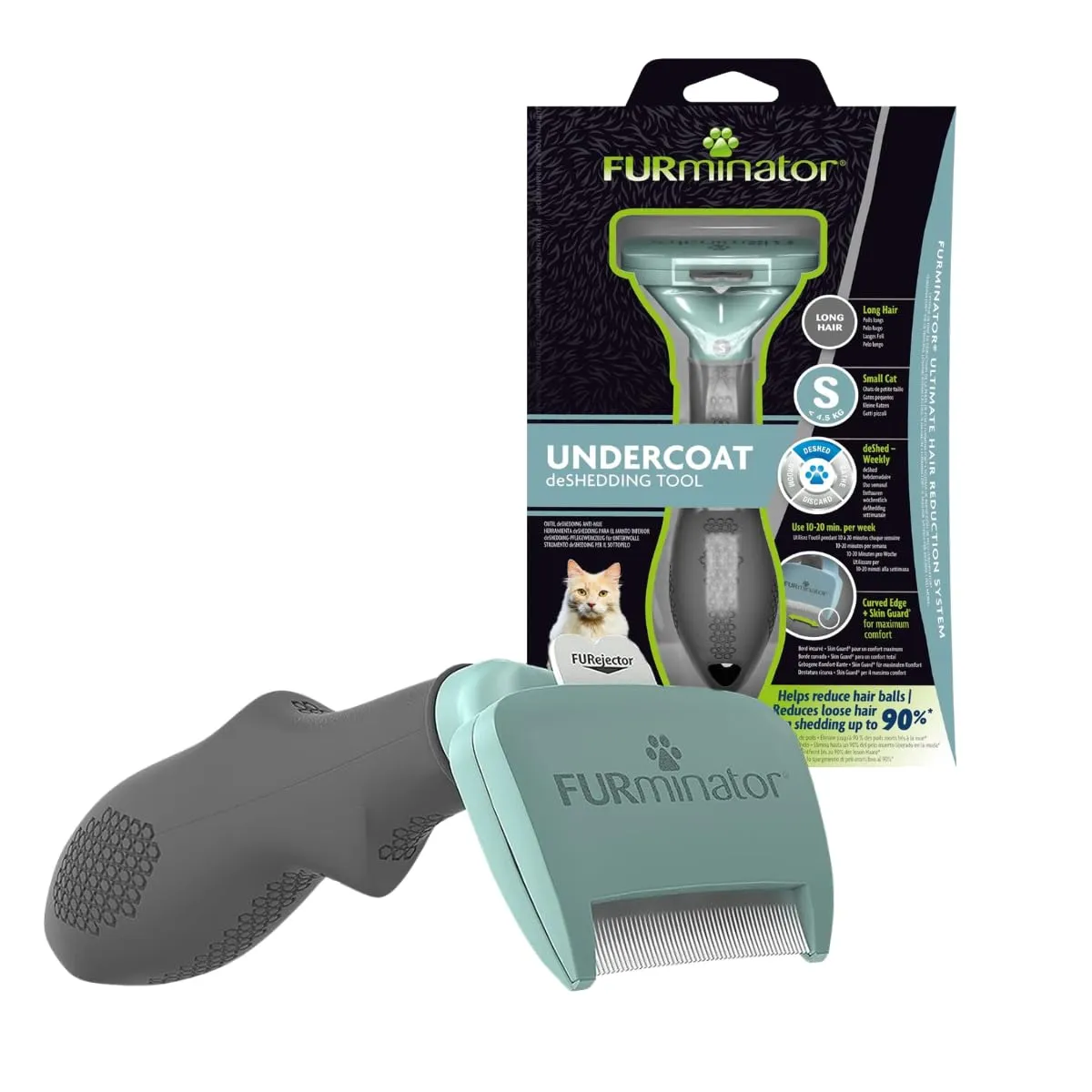 FURminator deShedding Tool Gatto Taglia S Pelo Lungo - immagine 1