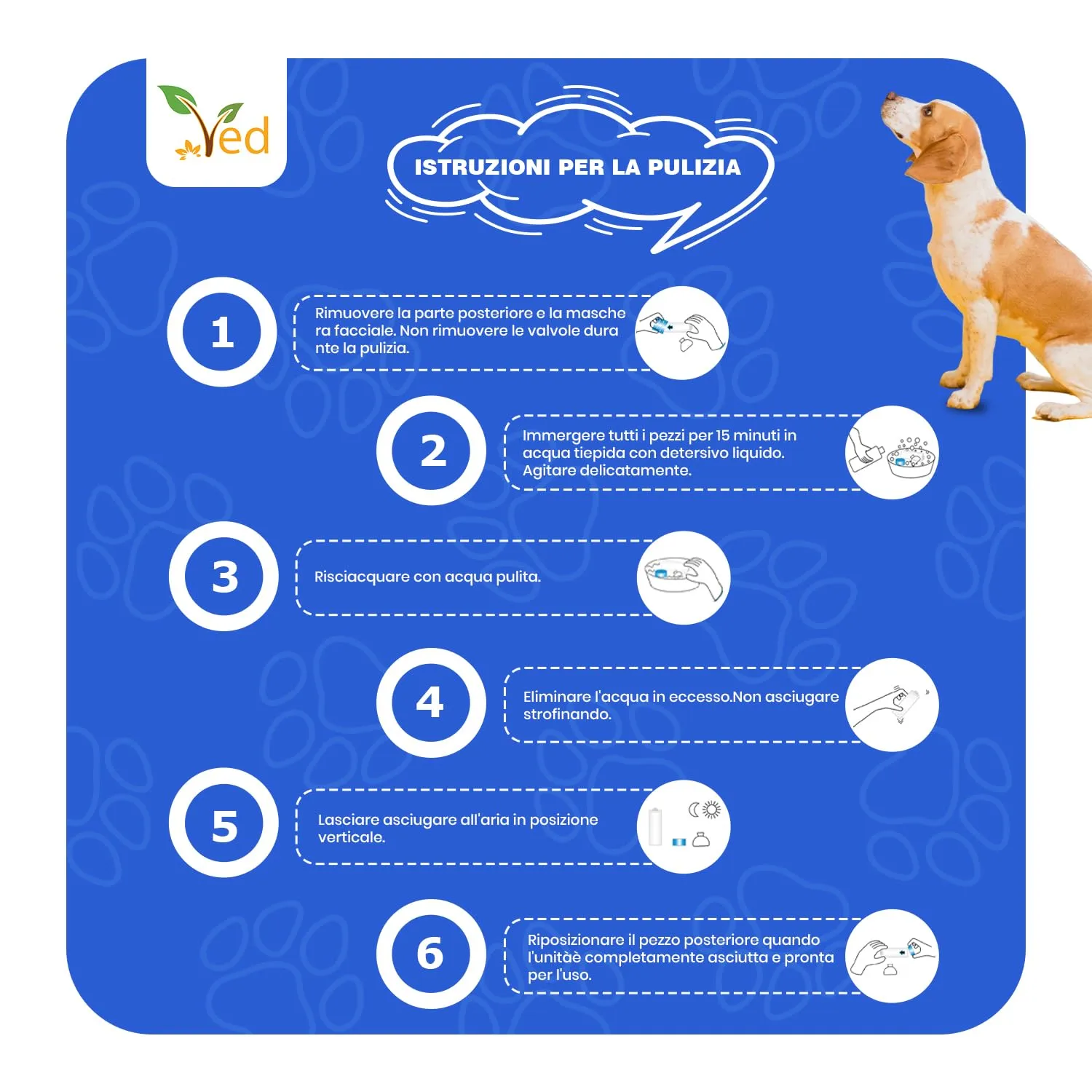 Ved Comfort Chamber Distanziale per cani - Blu - immagine 4