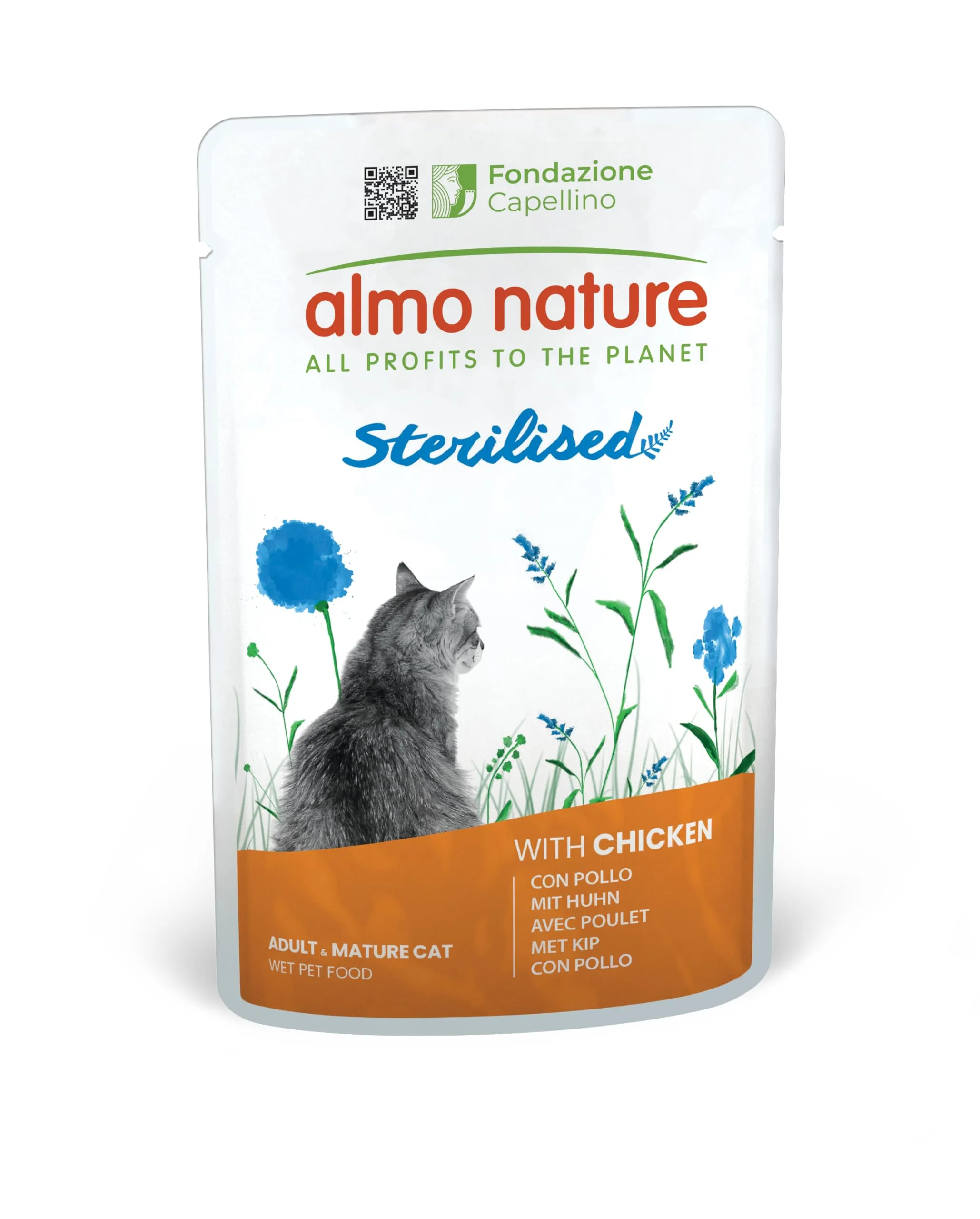 Almo Nature Functional Sterilised Umido per Gatti Adulti e Maturi al Pollo, 70g (Confezione da 30) - immagine 1