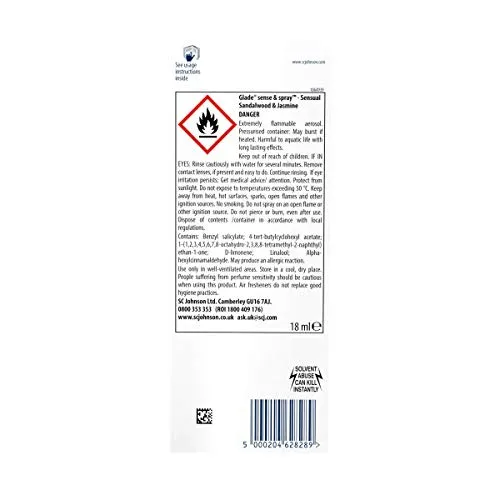 Glade Sense & Spray Refill Legno di Sandalo e Gelsomino, 18 ml, confezione da 8 - immagine 7