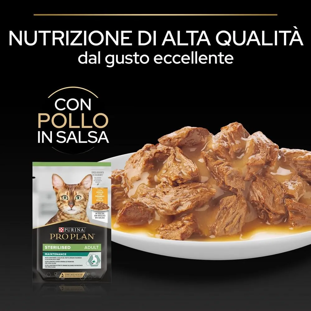 Purina Pro Plan Maintenance Cibo Umido per Gatti Adulti Sterilizzati Pollo in Salsa, 26 Buste da 85g - immagine 6