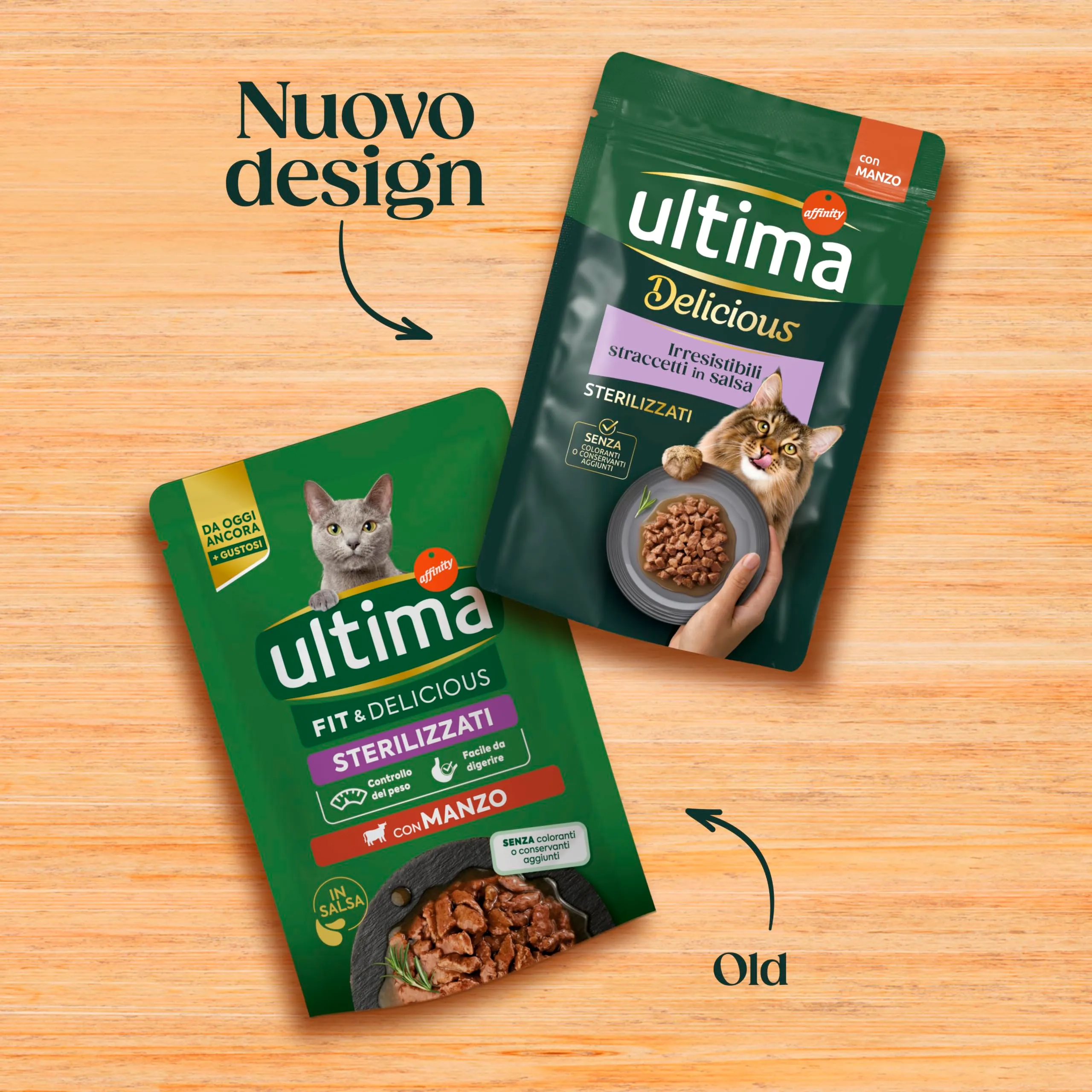 Ultima Fit & Delicious Cibo Umido per Gatti con Manzo, 24 Buste da 85g - immagine 3