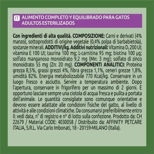 Ultima Fit & Delicious Cibo Umido per Gatti con Manzo, 24 Buste da 85g - immagine 6