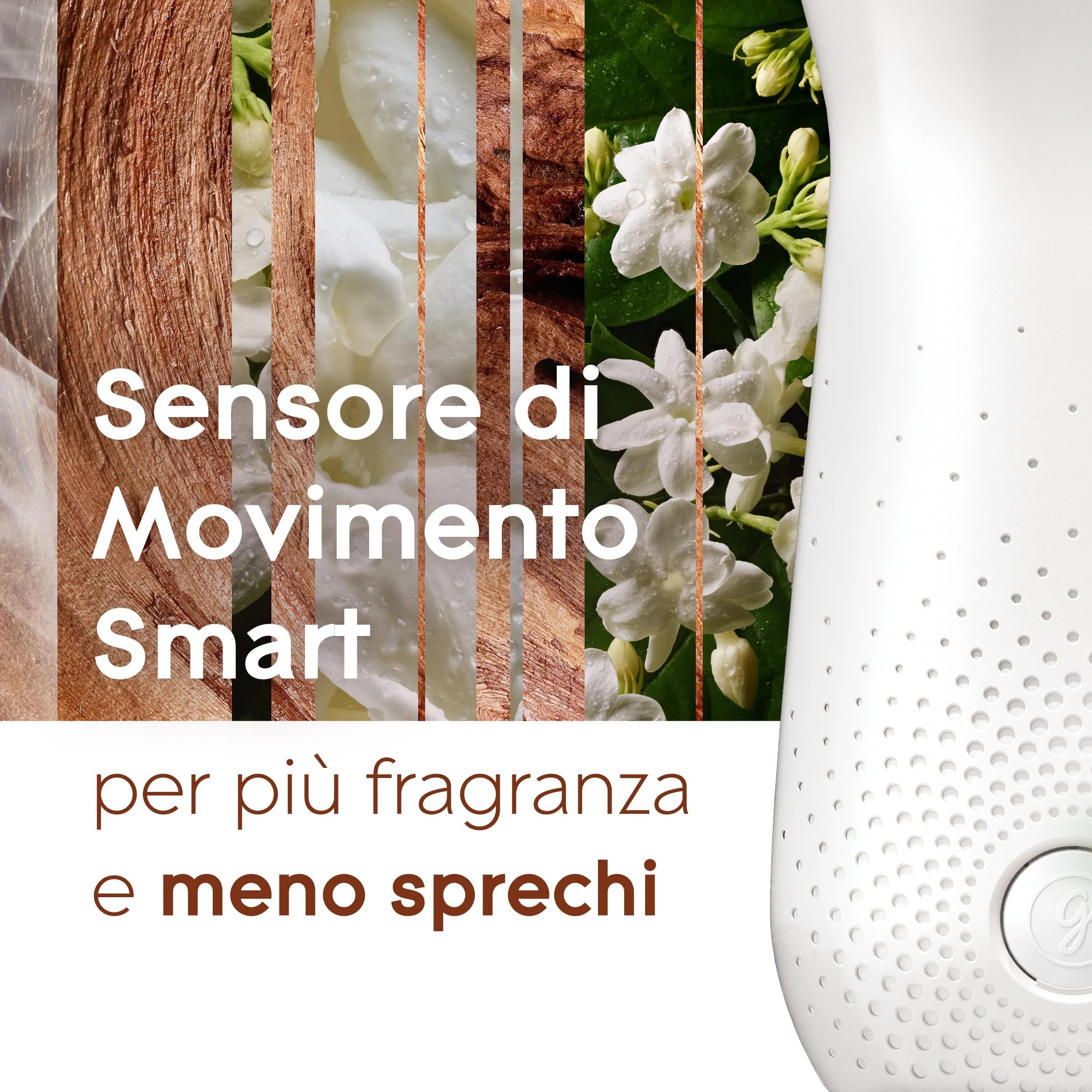 Glade Sense & Spray Profumatore per Ambienti con Sensore di Movimento, Gelsomino e Sandalo di Bali, 3 Ricariche - immagine 2