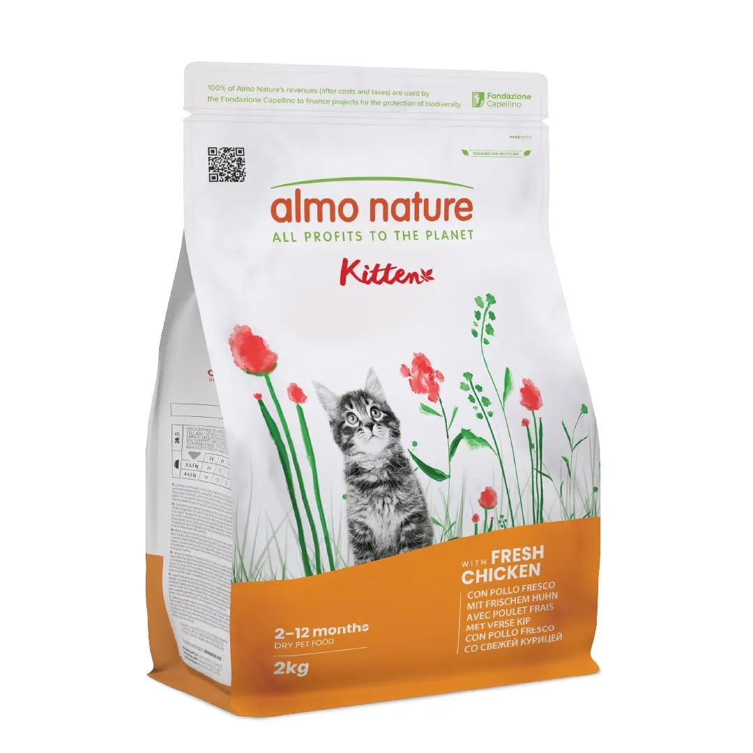 Almo Nature Kitten Crocchette per Gattini Cuccioli con Pollo Fresco, 2kg - immagine 1