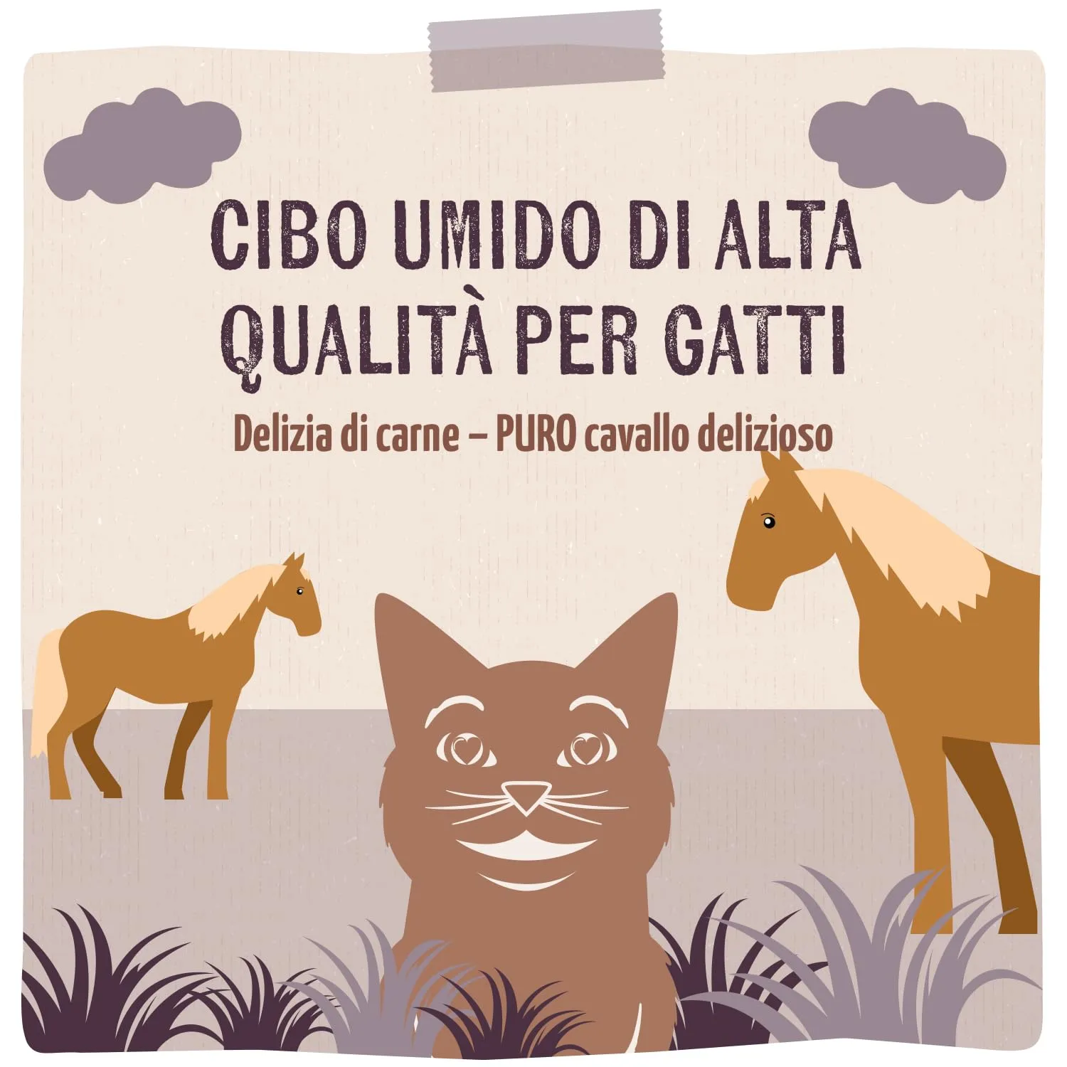 MjAMjAM Cibo Umido per Gatti Quetschie Cavallo, Senza Cereali, 6 x 300 g - immagine 5