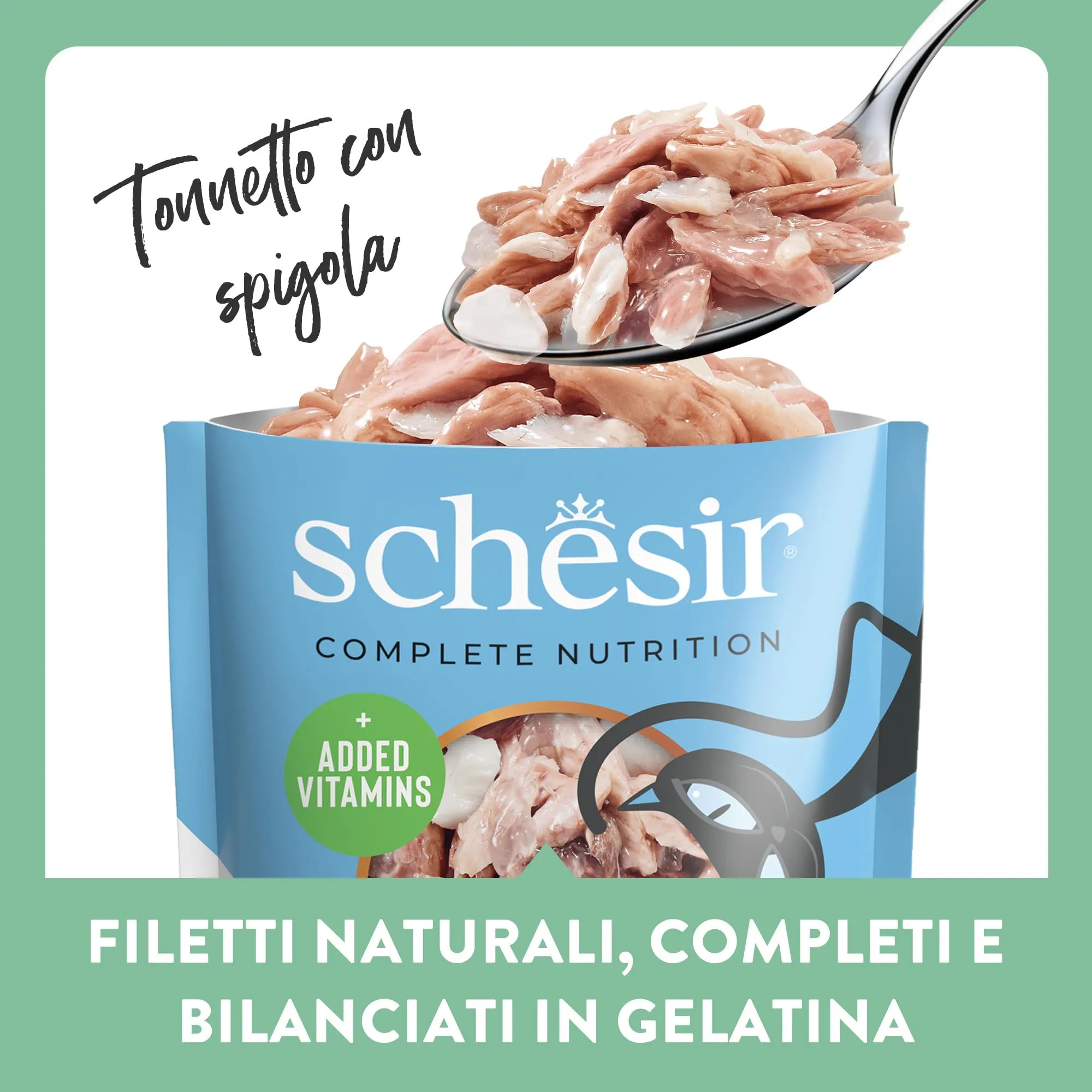 Schesir Tonnetto con Spigola in Gelatina, Alimento Umido Completo per Gatti, 6 x 85g - immagine 4