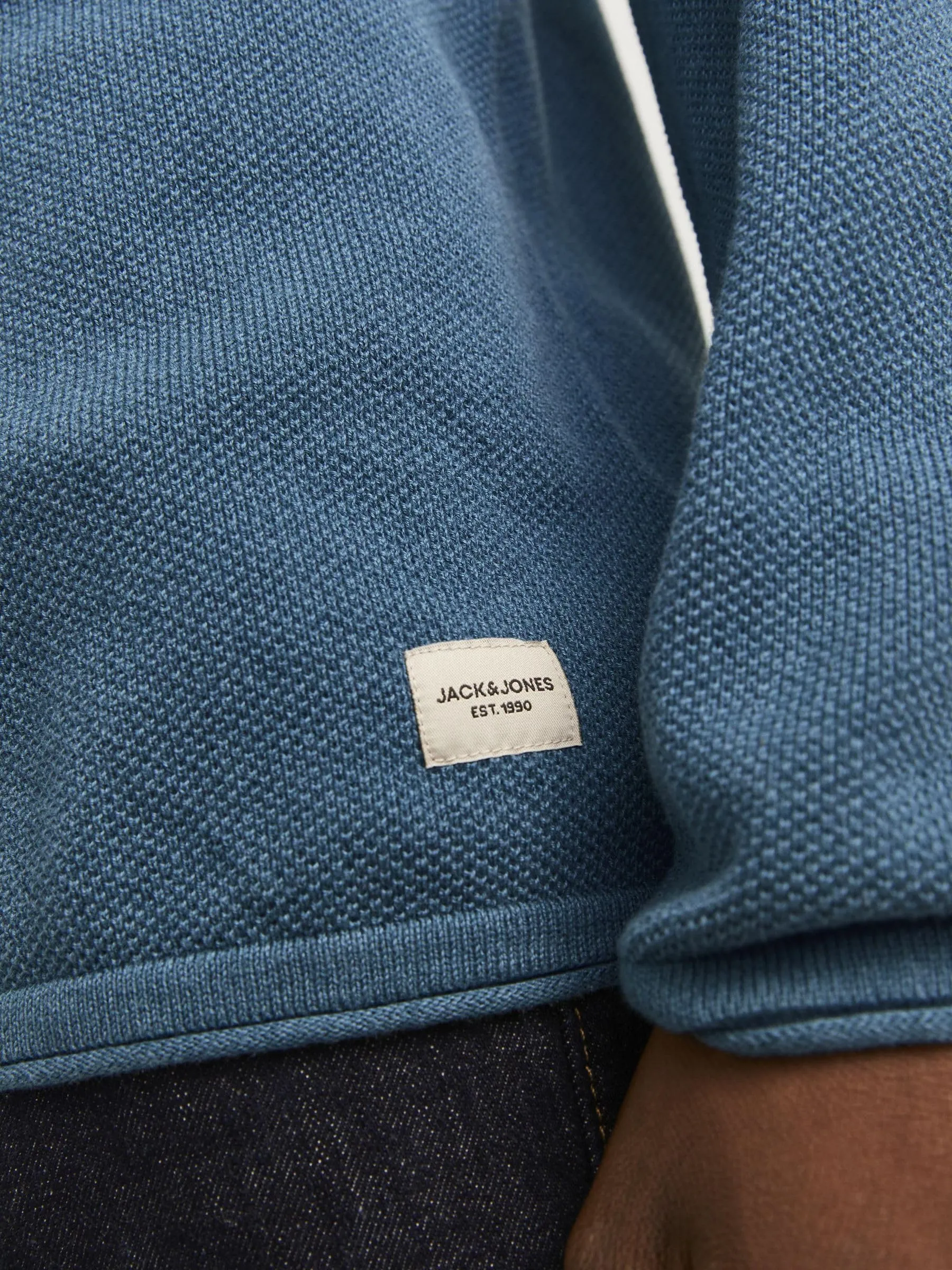 Jack & Jones JJEHILL Knit Crew Neck Noos Sweater, Ocean View, XS - immagine 5