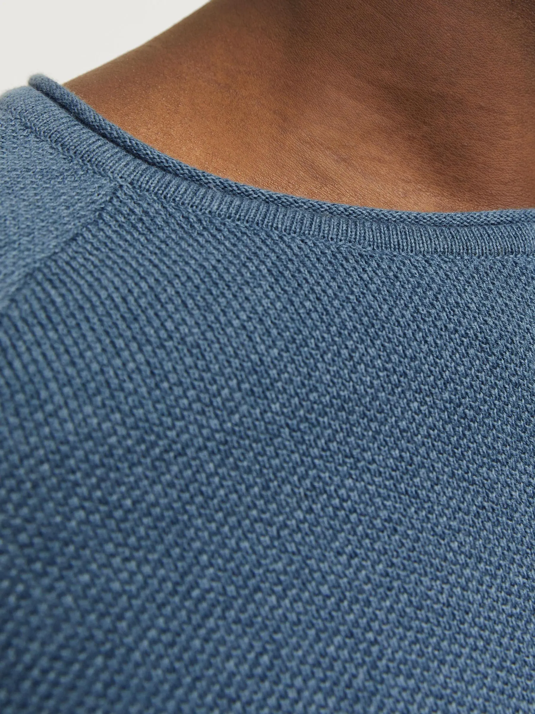 Jack & Jones JJEHILL Knit Crew Neck Noos Sweater, Ocean View, XS - immagine 6
