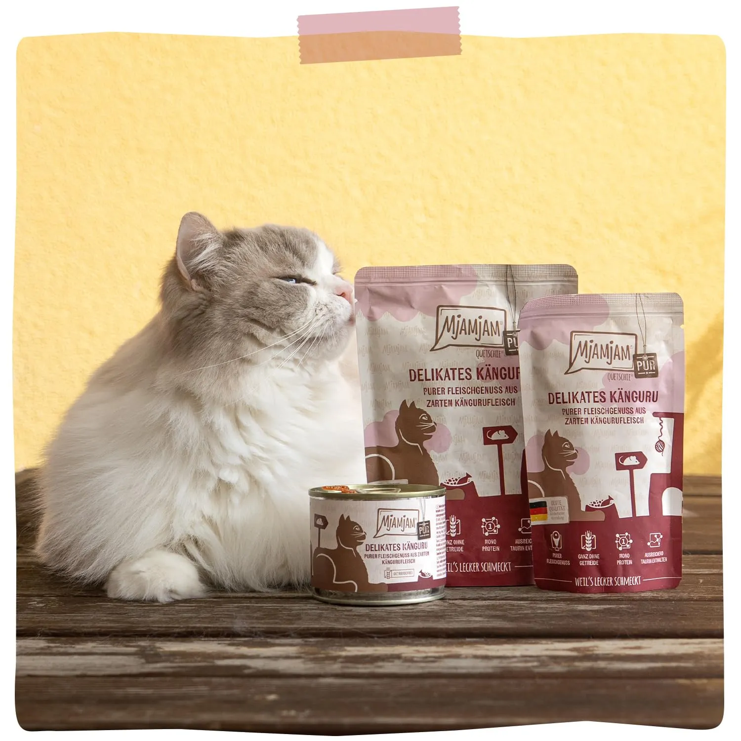 MjAMjAM Cibo Umido per Gatti Canguro Puro, Senza Cereali, 6 x 200 g - immagine 6