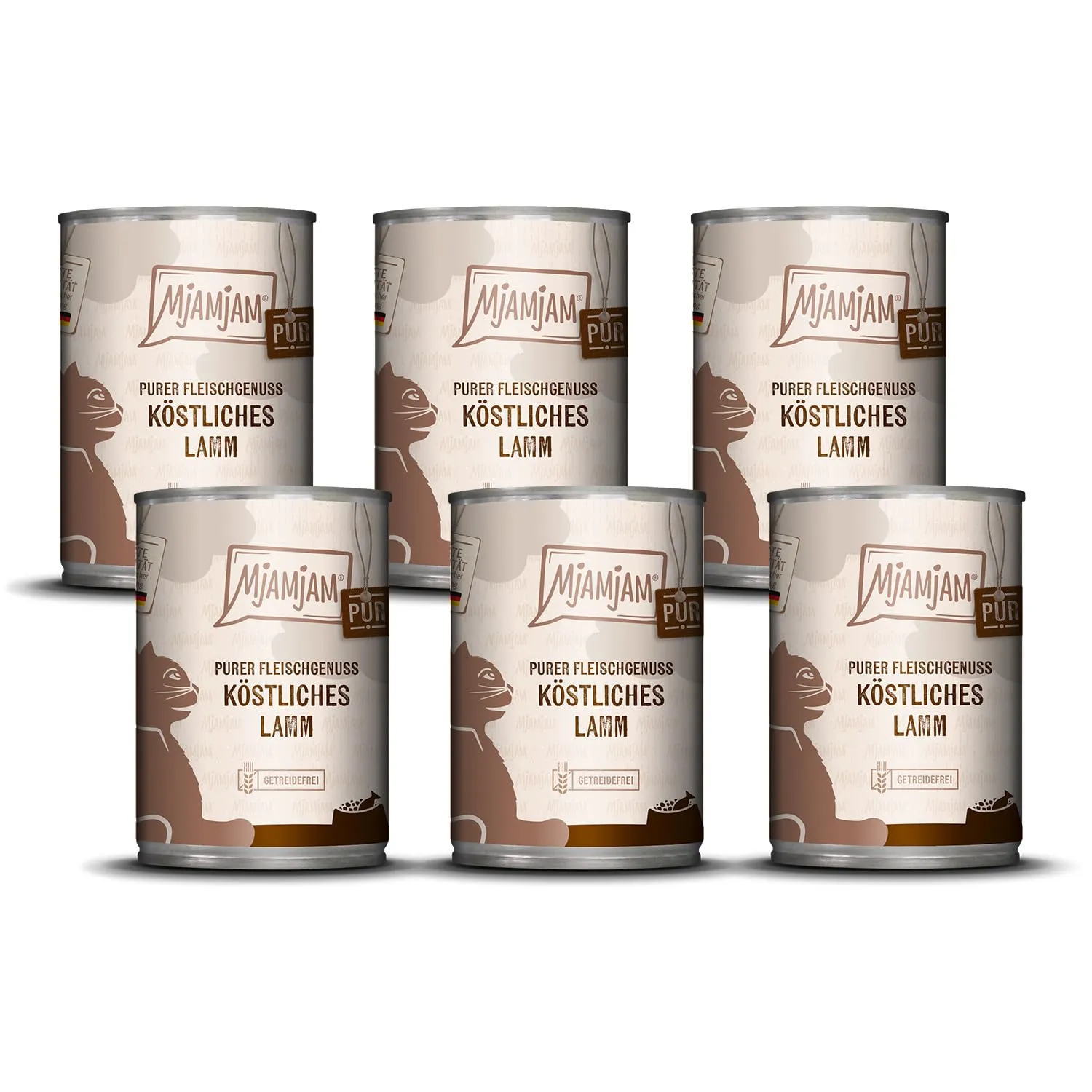 MjAMjAM Cibo Umido Premium per Gatti Agnello, Senza Cereali, 6 x 400 g - immagine 1