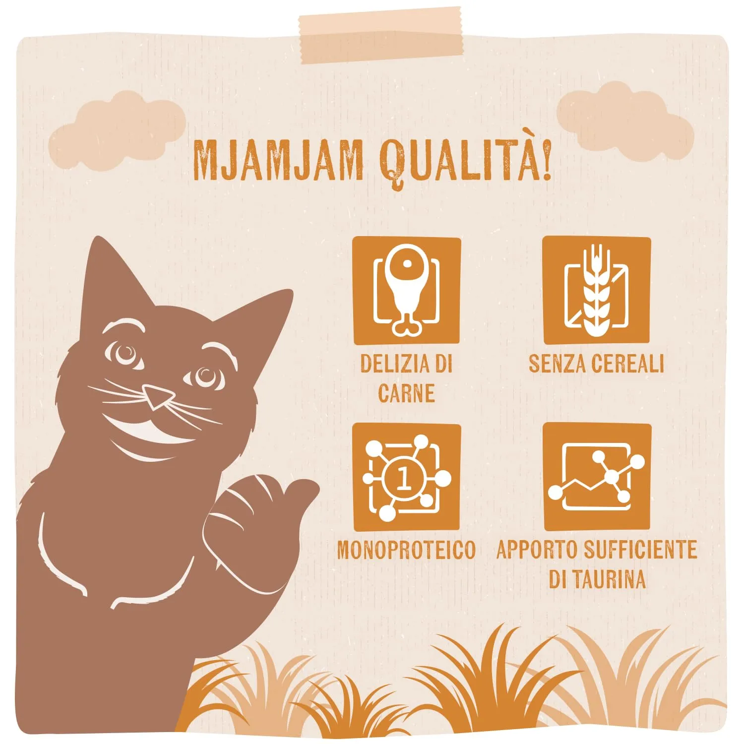 MjAMjAM Quetschie Pollo Puro, Cibo Umido per Gatti Senza Cereali, 12 x 125 g - immagine 4