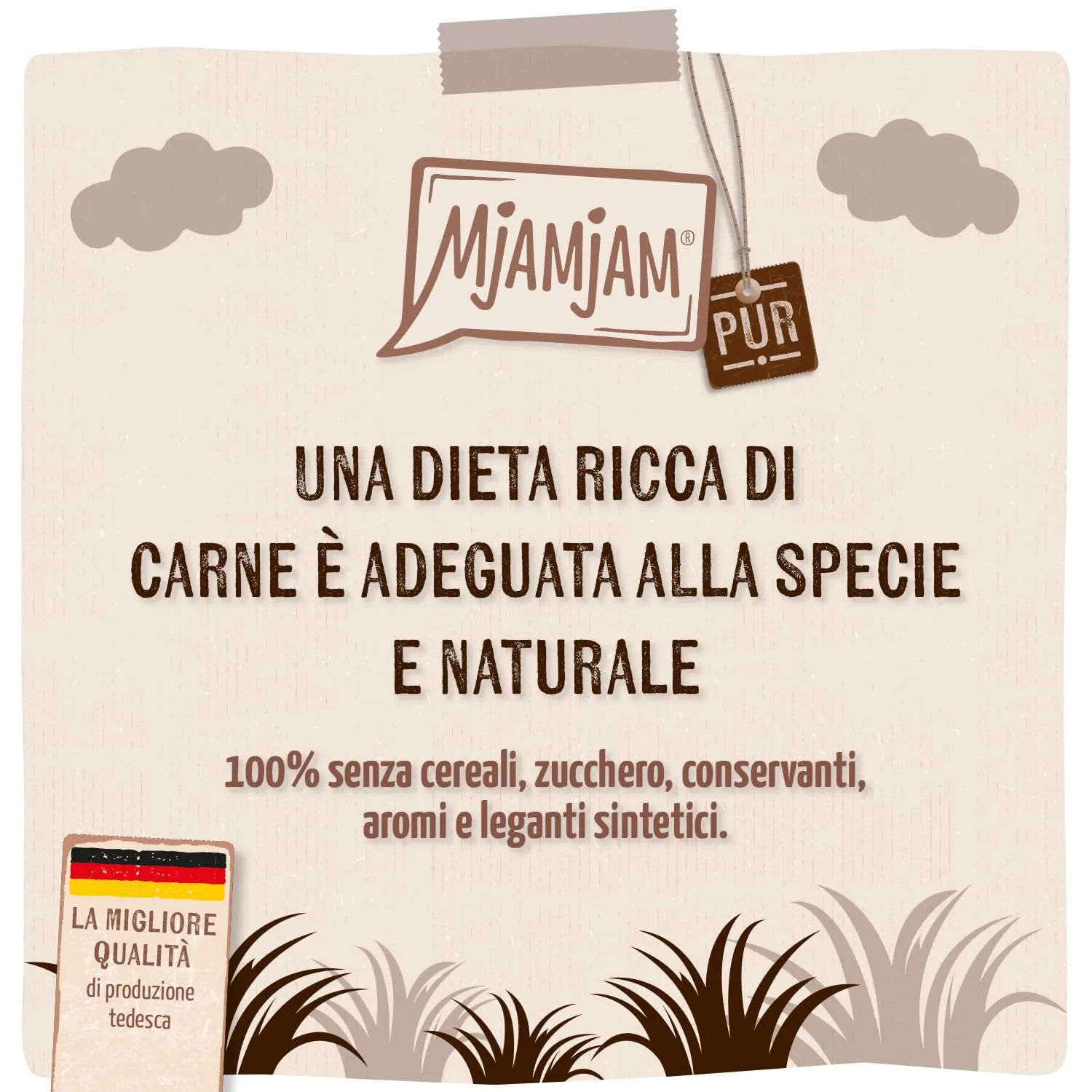 MjAMjAM Quetschie Cibo Umido per Gatti, Agnello, Senza Cereali, 12 x 125 g - immagine 2