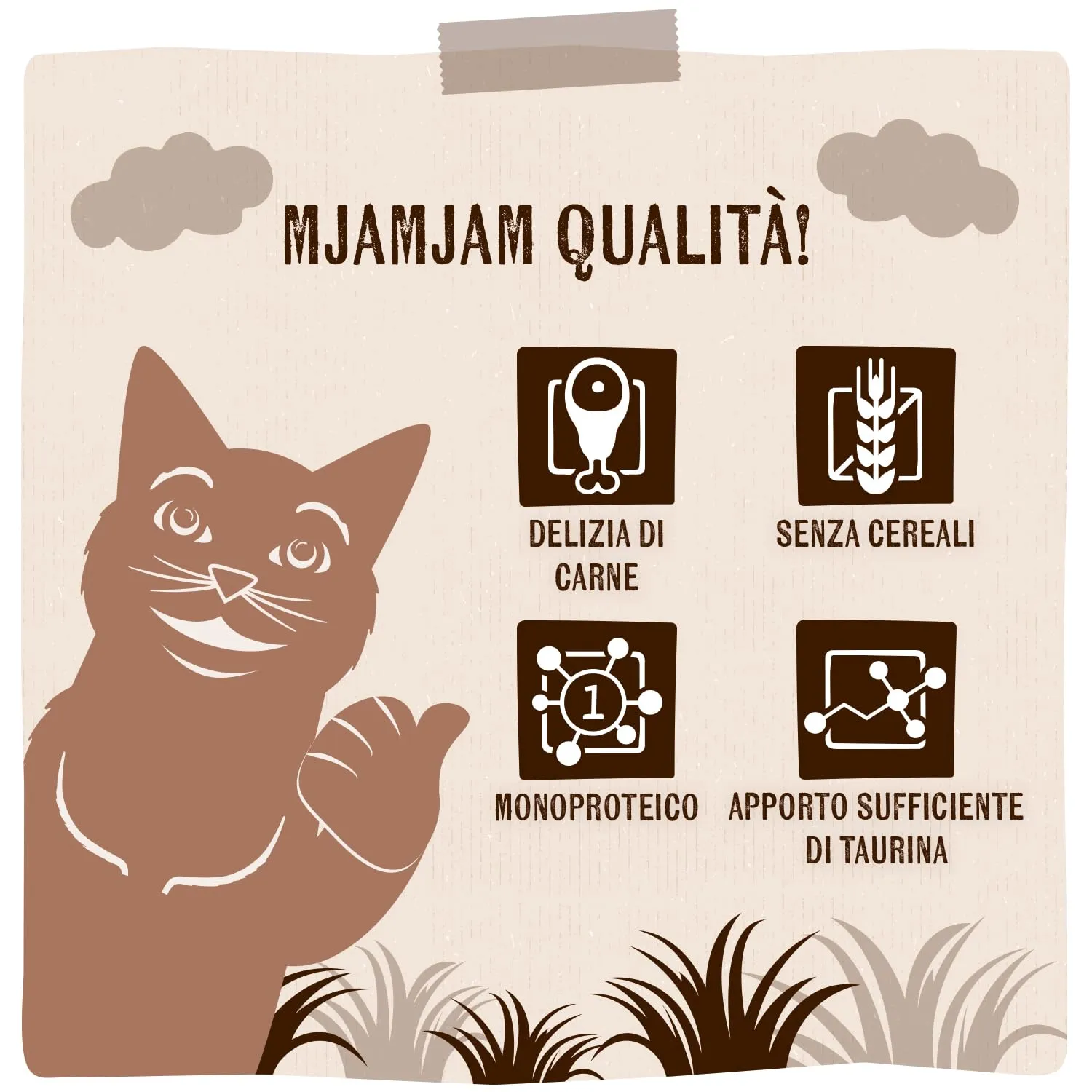 MjAMjAM Cibo Umido Premium per Gatti Agnello, Senza Cereali, 6 x 800 g - immagine 4