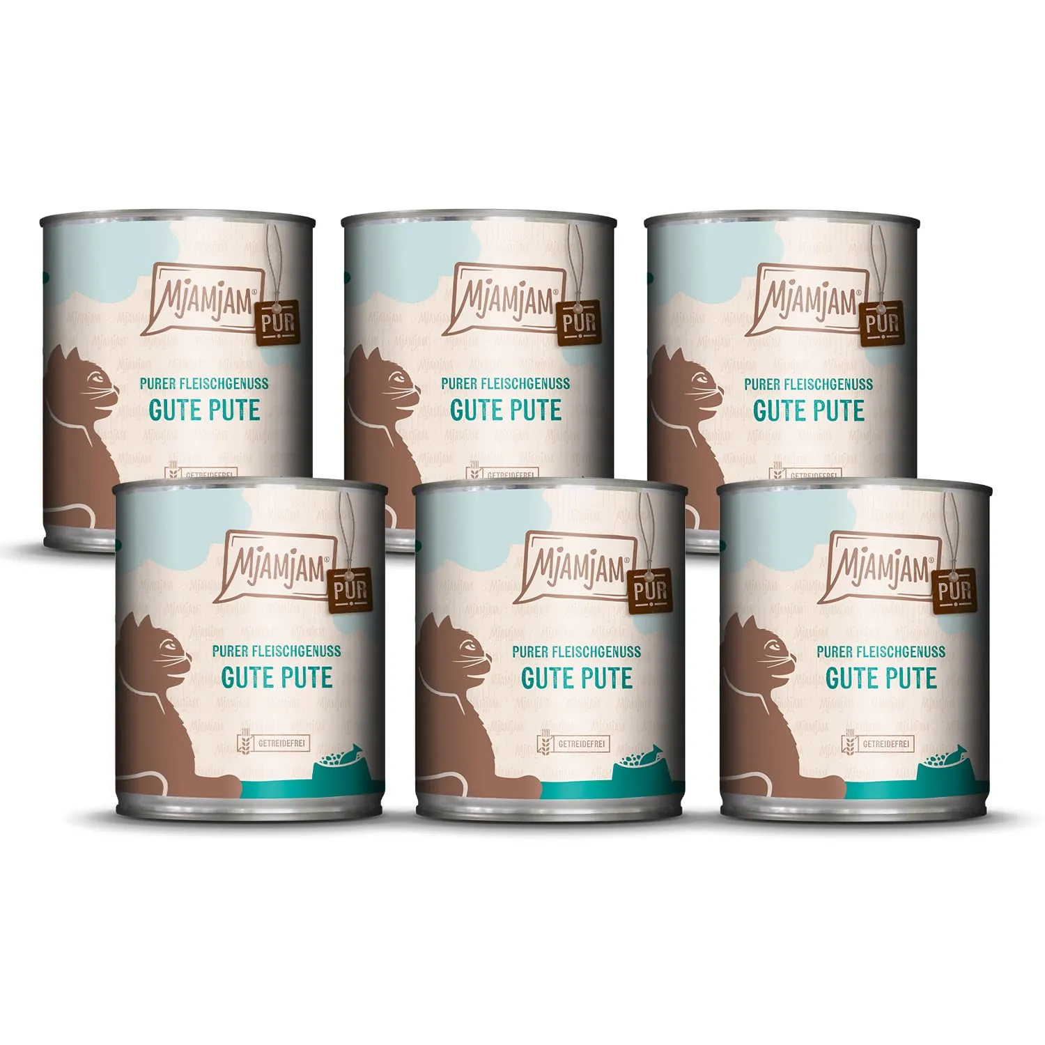 MjAMjAM Cibo Umido per Gatti al Tacchino, Senza Cereali, 6 x 800 g - immagine 1