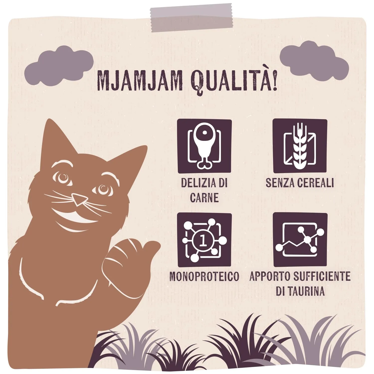 MjAMjAM Cibo Umido per Gatti Cavallo, Senza Cereali, 6 x 800 g - immagine 4