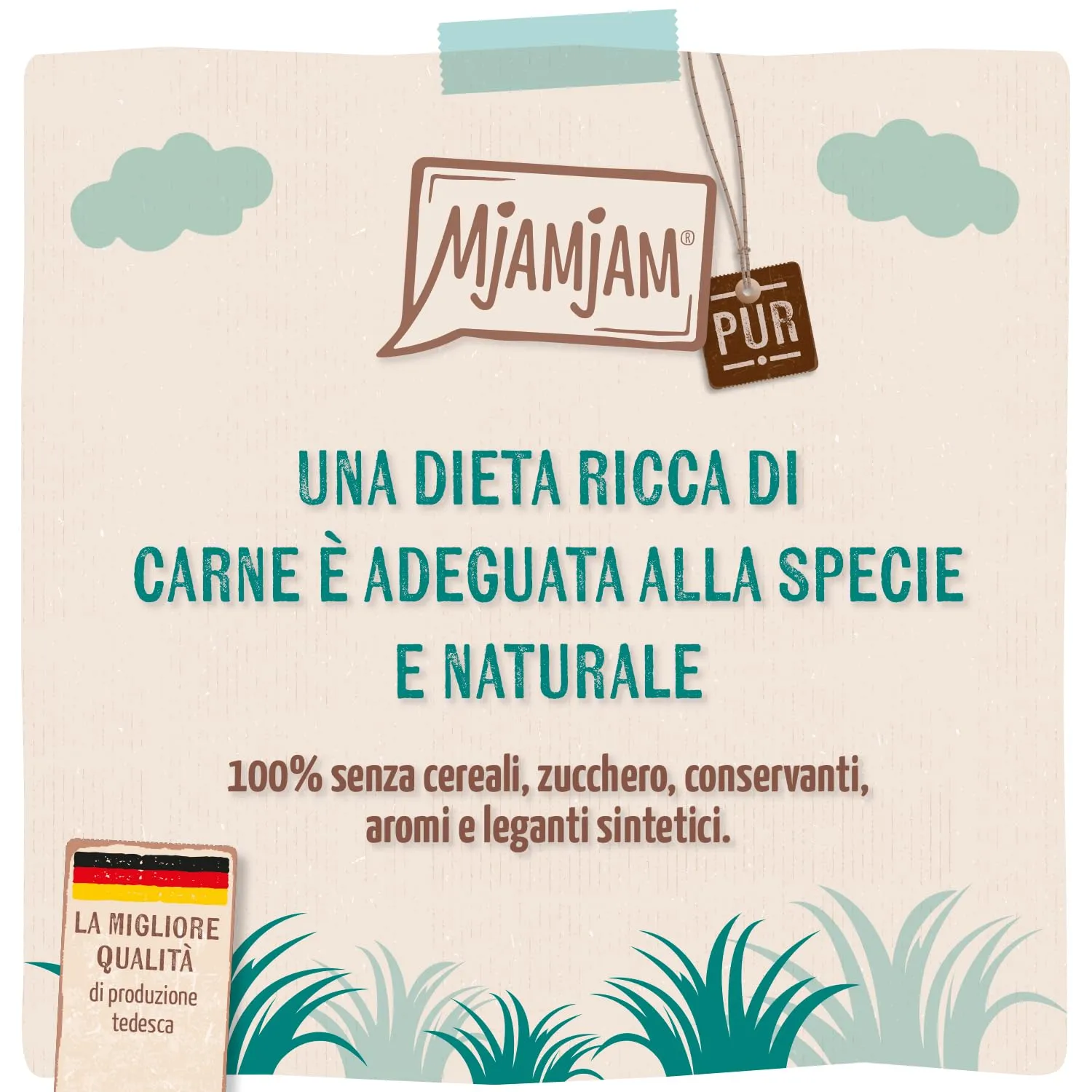 MjAMjAM Quetschie Cibo Umido per Gatti al Tacchino, Senza Cereali, 6 x 300 g - immagine 2