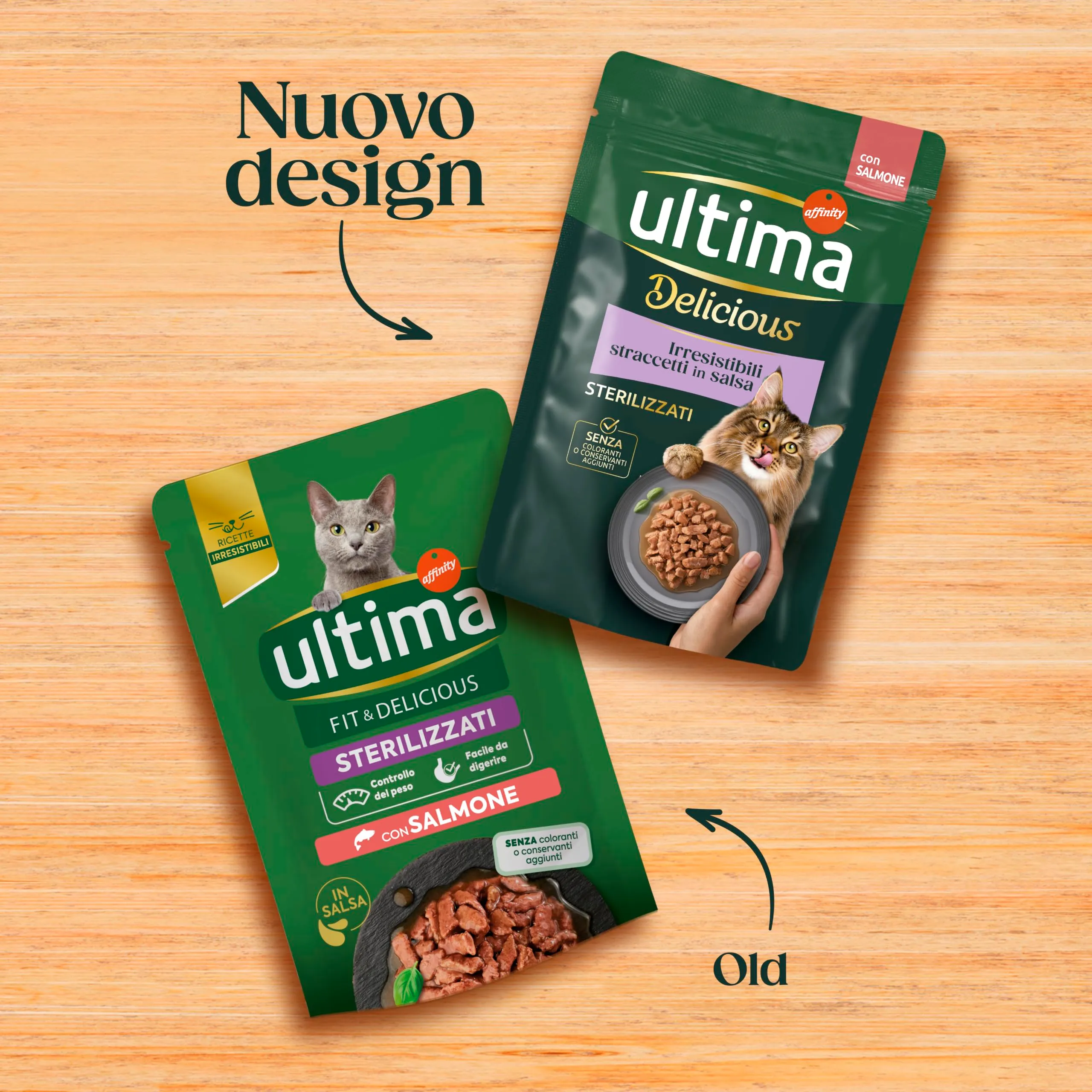 Ultima Fit & Delicious Cibo Umido per Gatti al Salmone, 24 Buste da 85g - immagine 4