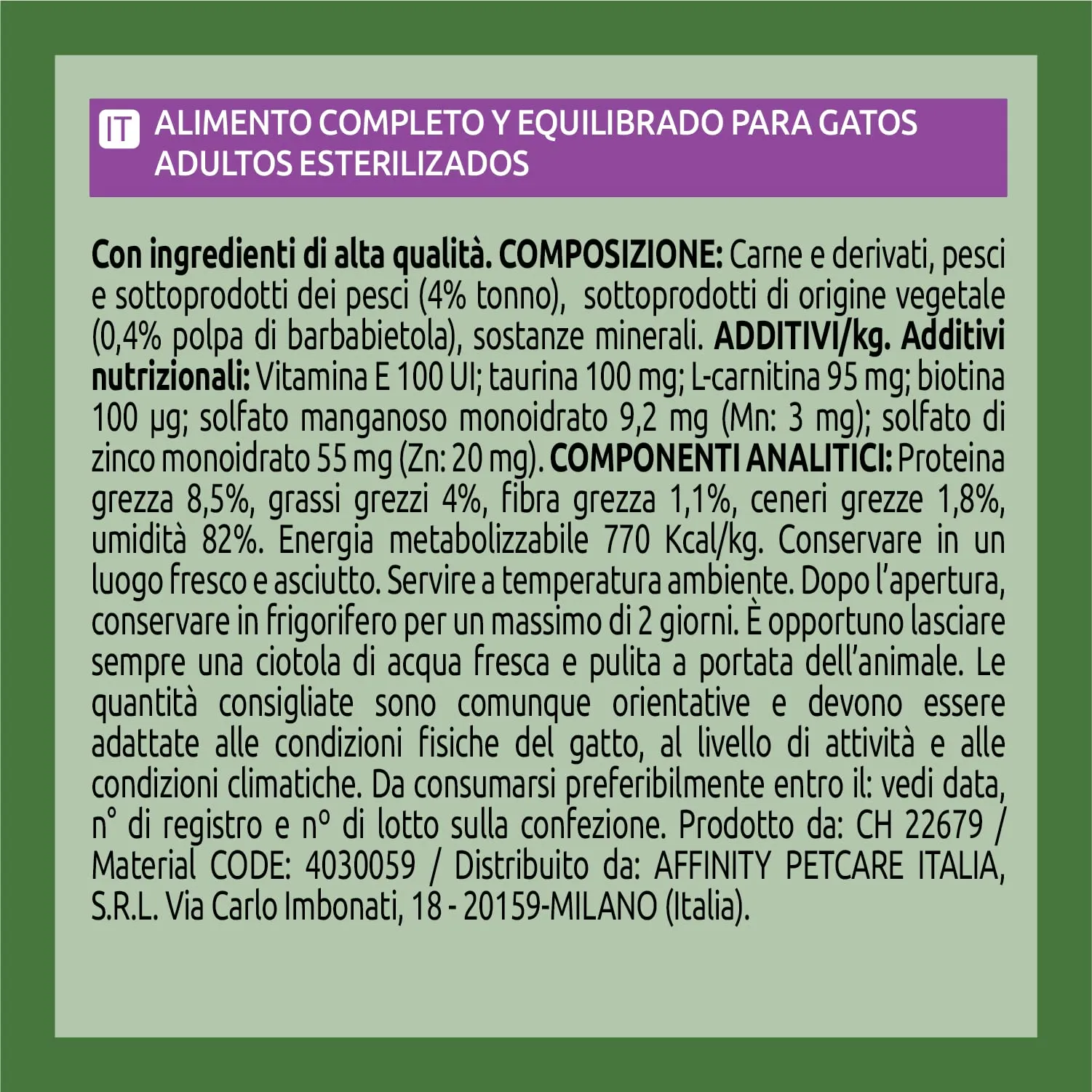 Ultima Fit & Delicious Cibo Umido per Gatti al Tonno, 24 Buste da 85g - immagine 4